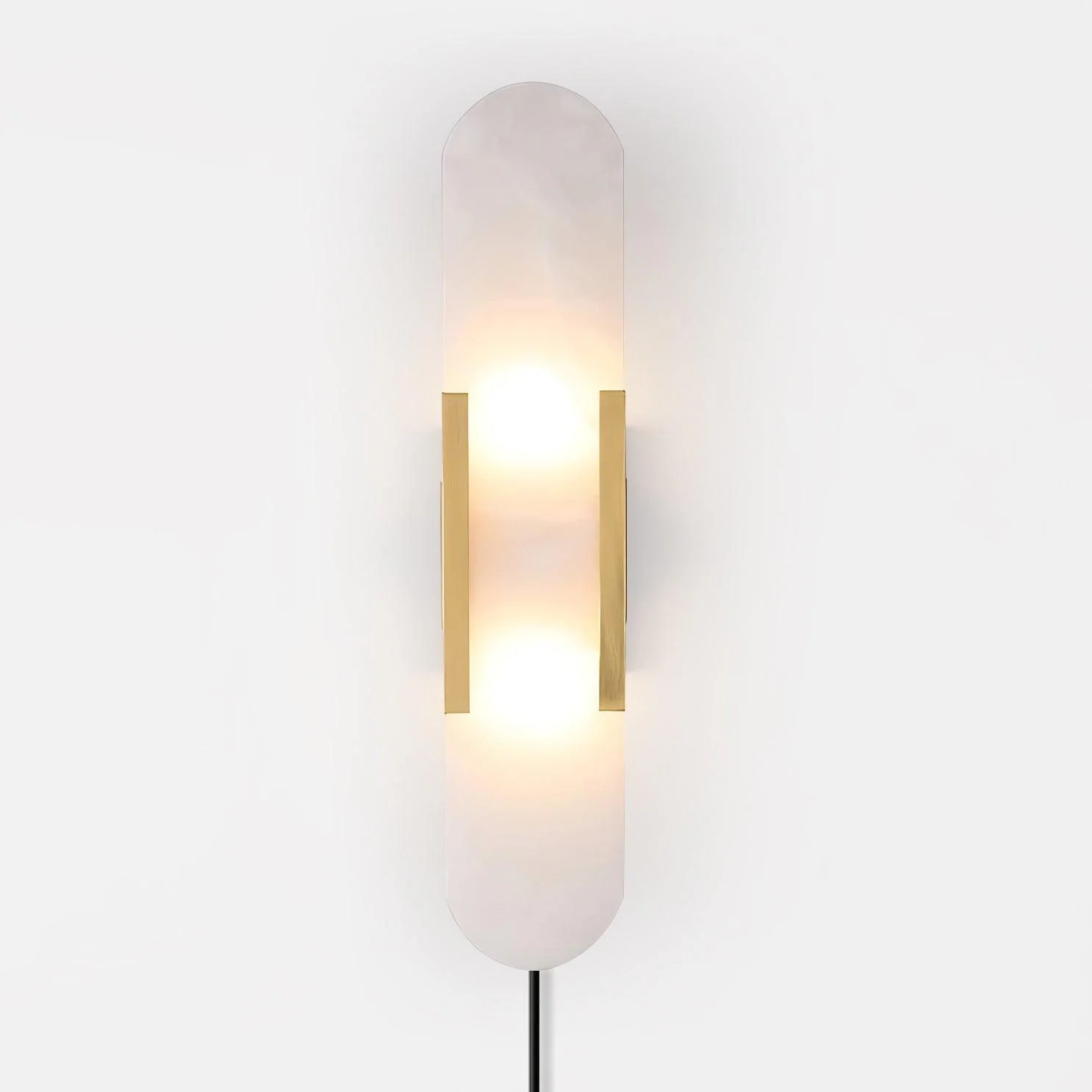 Melange Elongated Alabaster Plug-in Sconce - Image 21