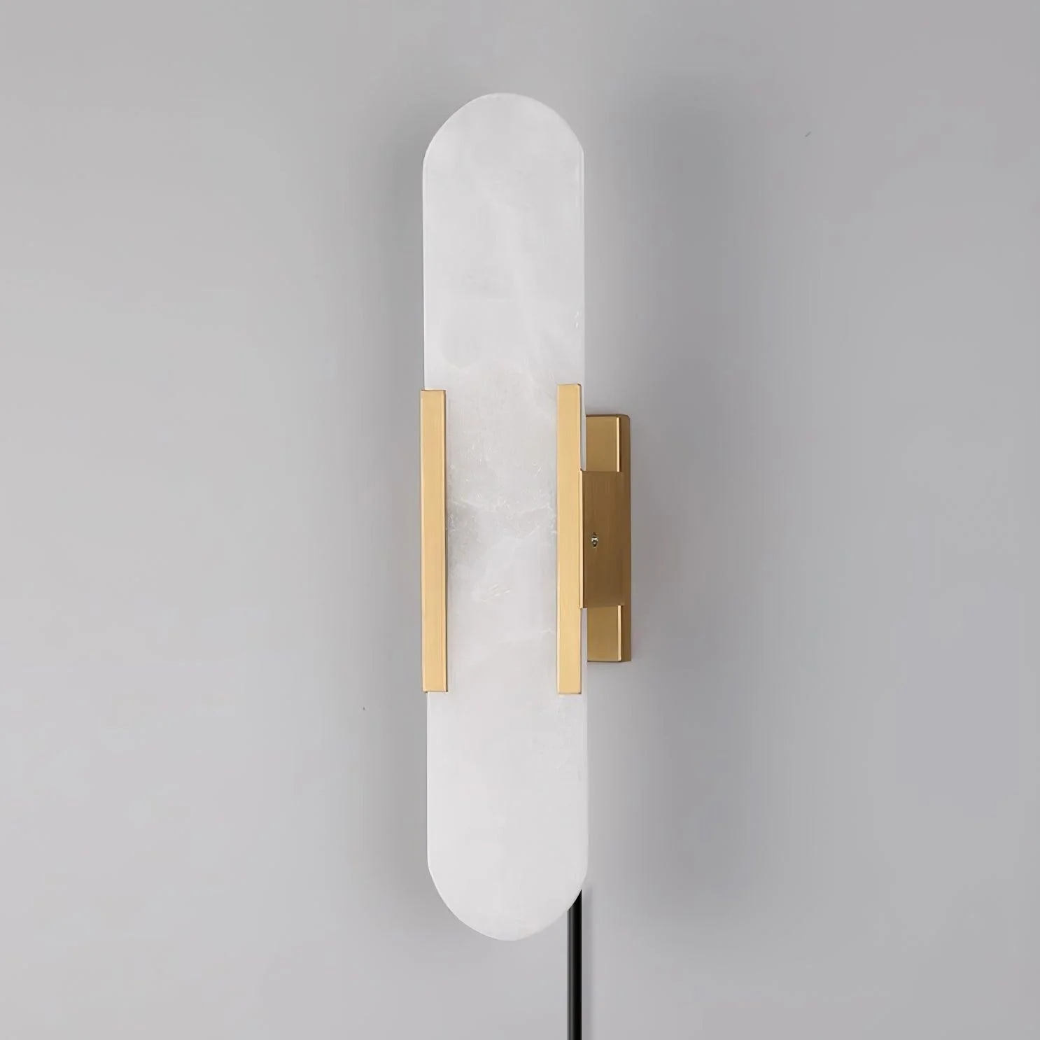 Melange Elongated Alabaster Plug-in Sconce - Image 30