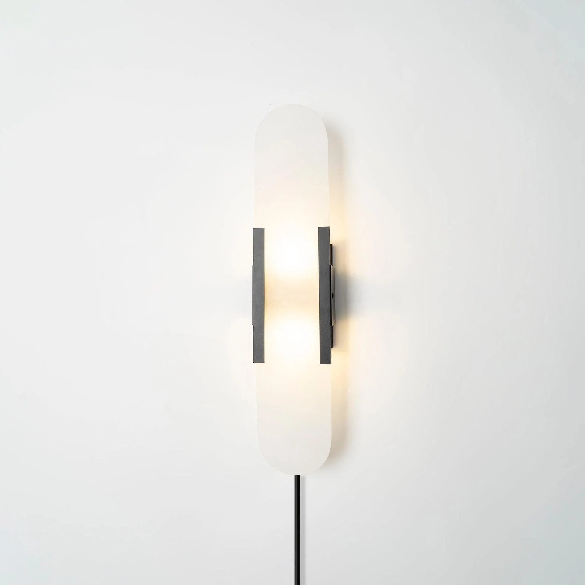 Melange Elongated Alabaster Plug-in Sconce - Image 37