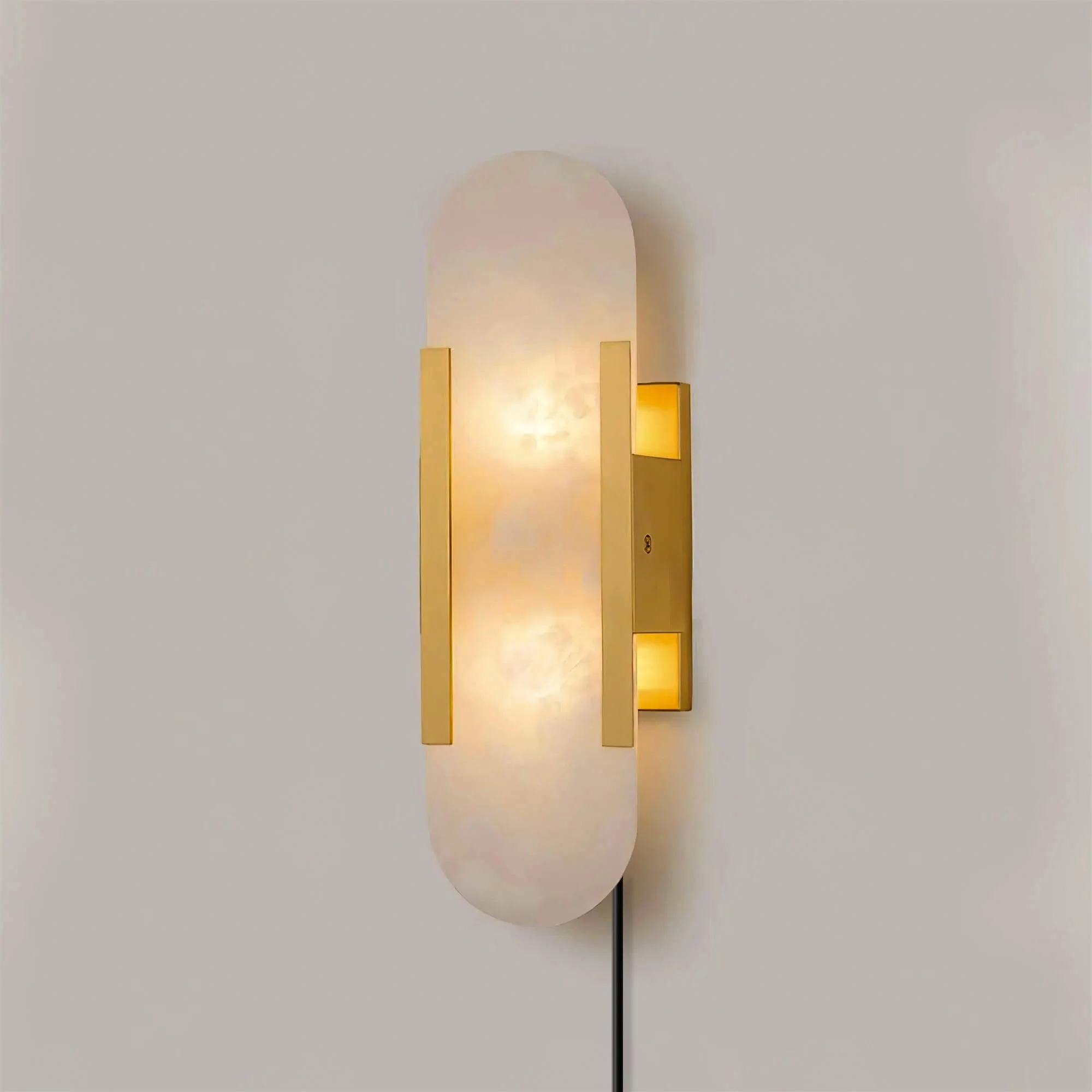 Melange Elongated Alabaster Plug-in Sconce - Image 49