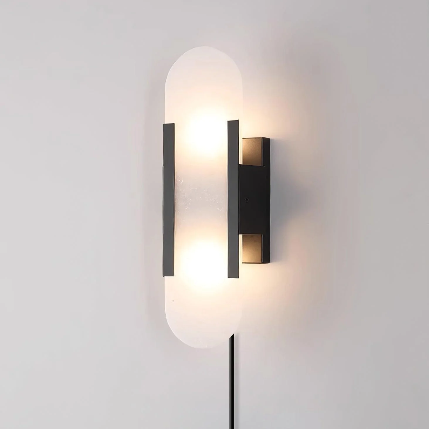 Melange Elongated Alabaster Plug-in Sconce - Image 50