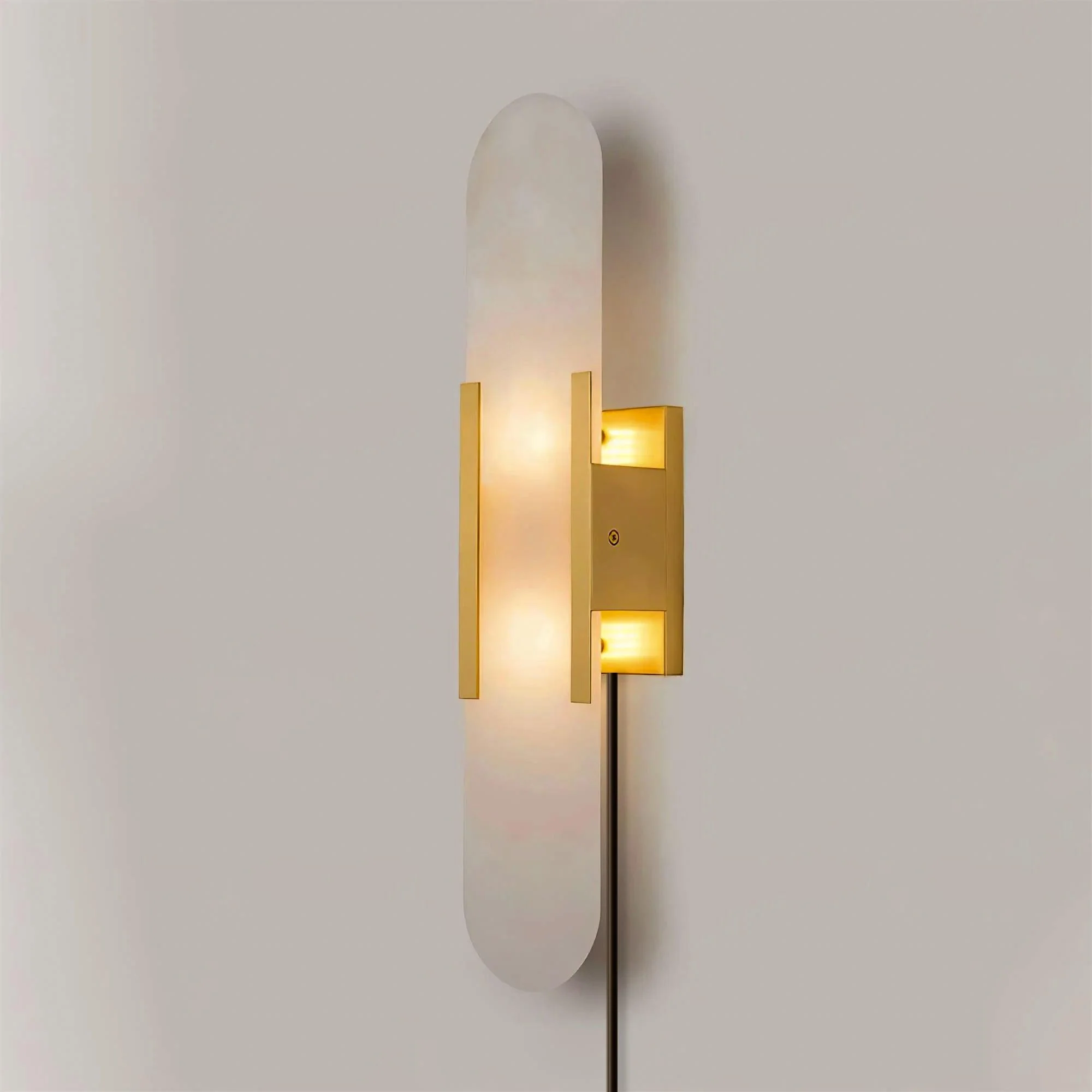 Melange Elongated Alabaster Plug-in Sconce - Image 51