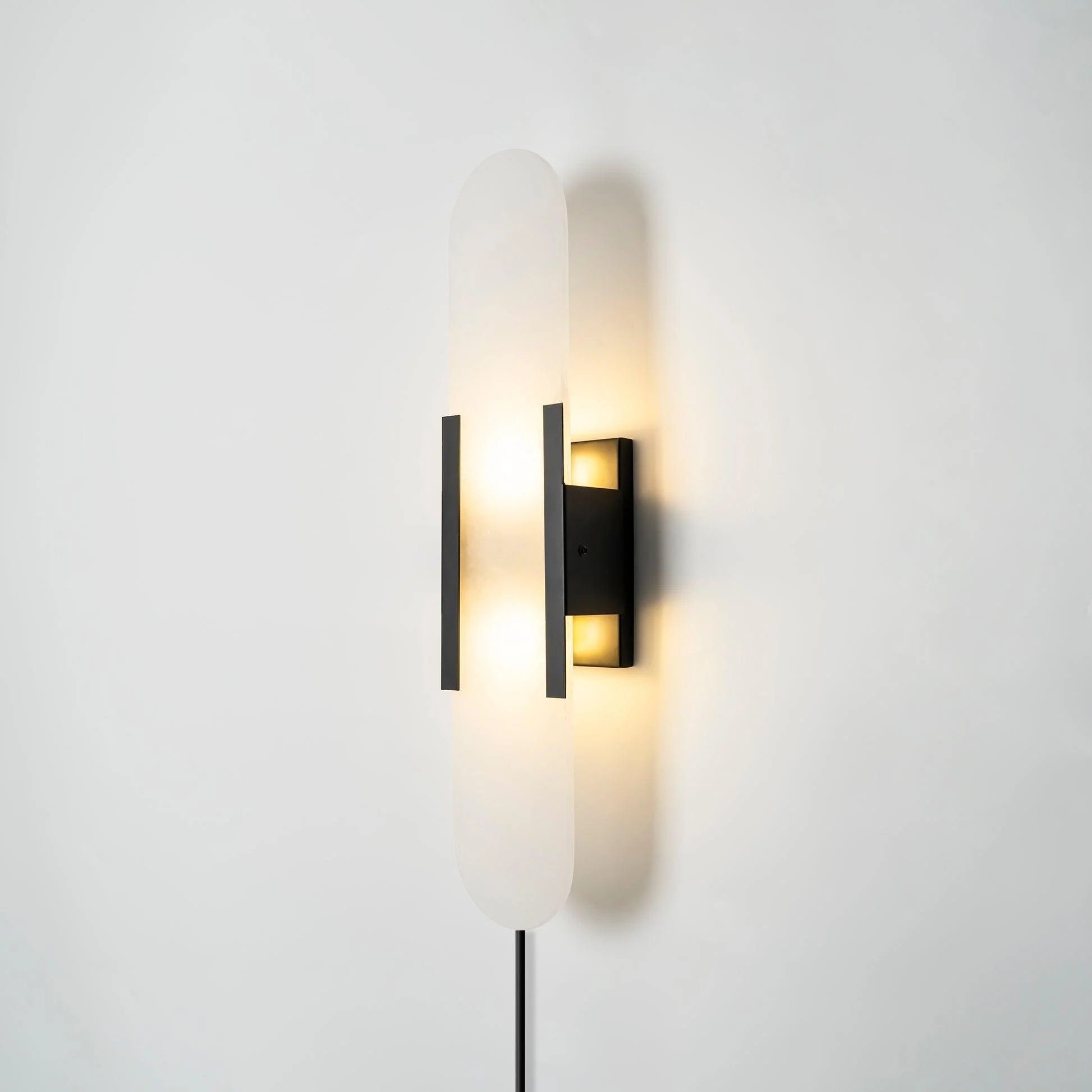 Melange Elongated Alabaster Plug-in Sconce - Image 52