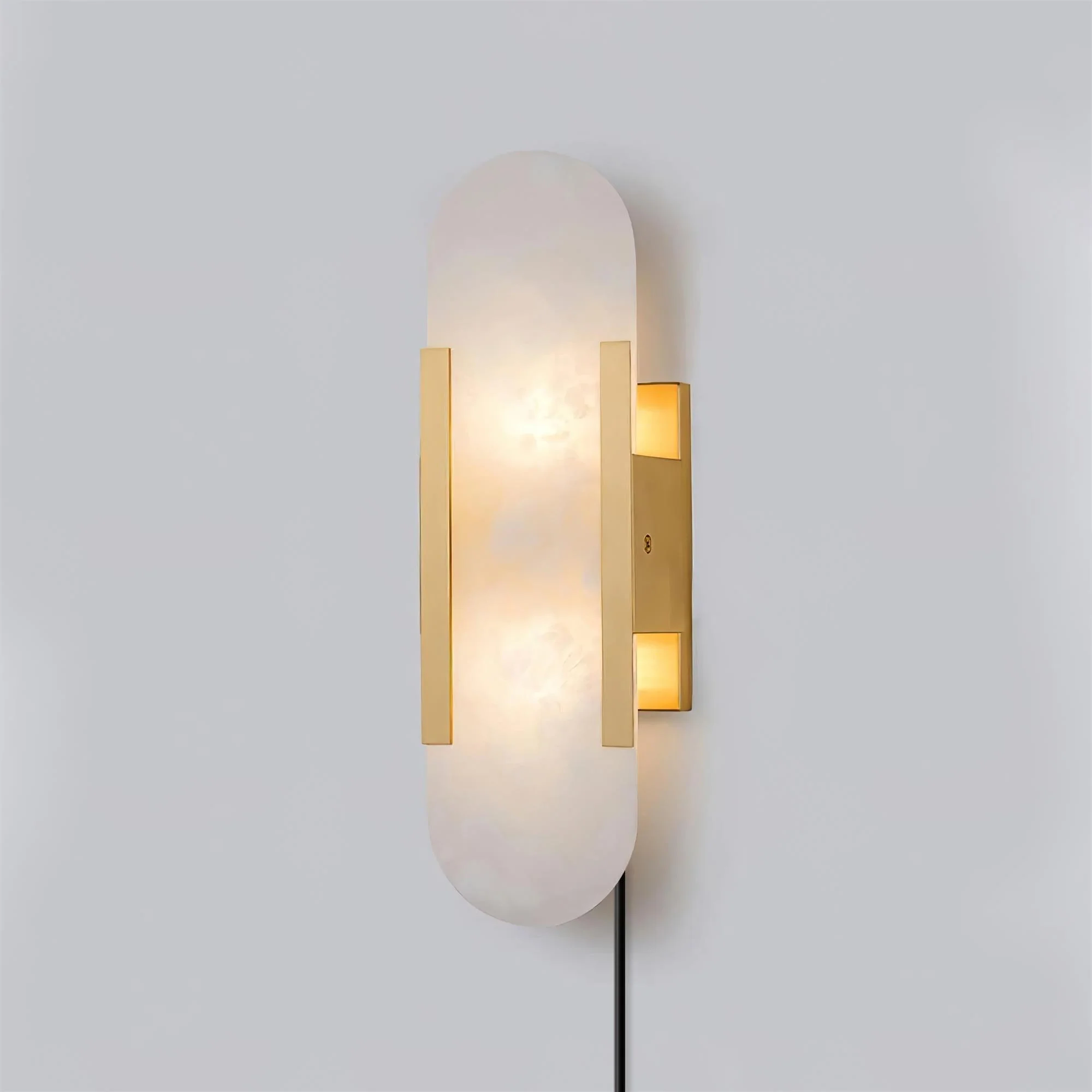 Melange Elongated Alabaster Plug-in Sconce - Image 53