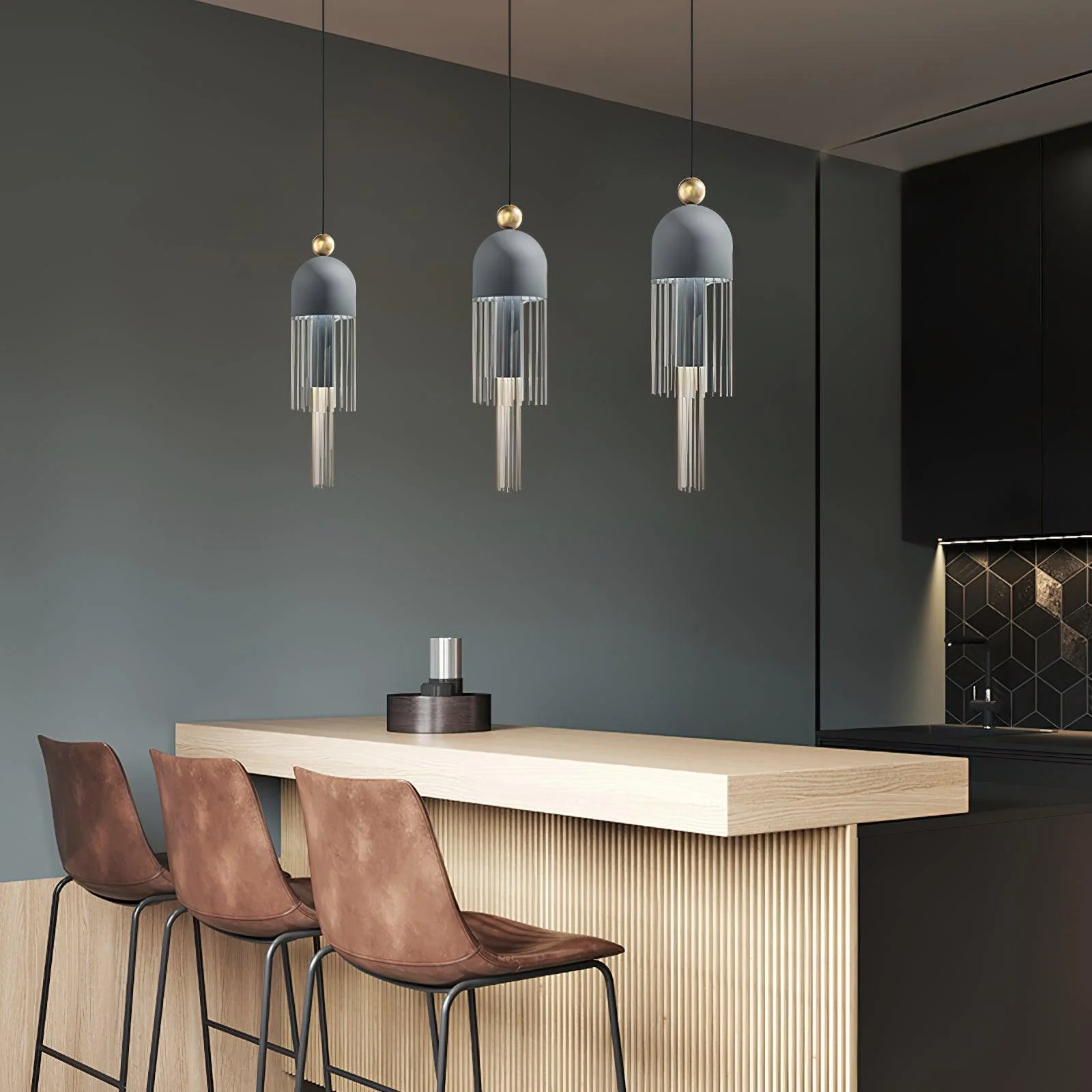 Metal Glass Pendant Light - Image 3