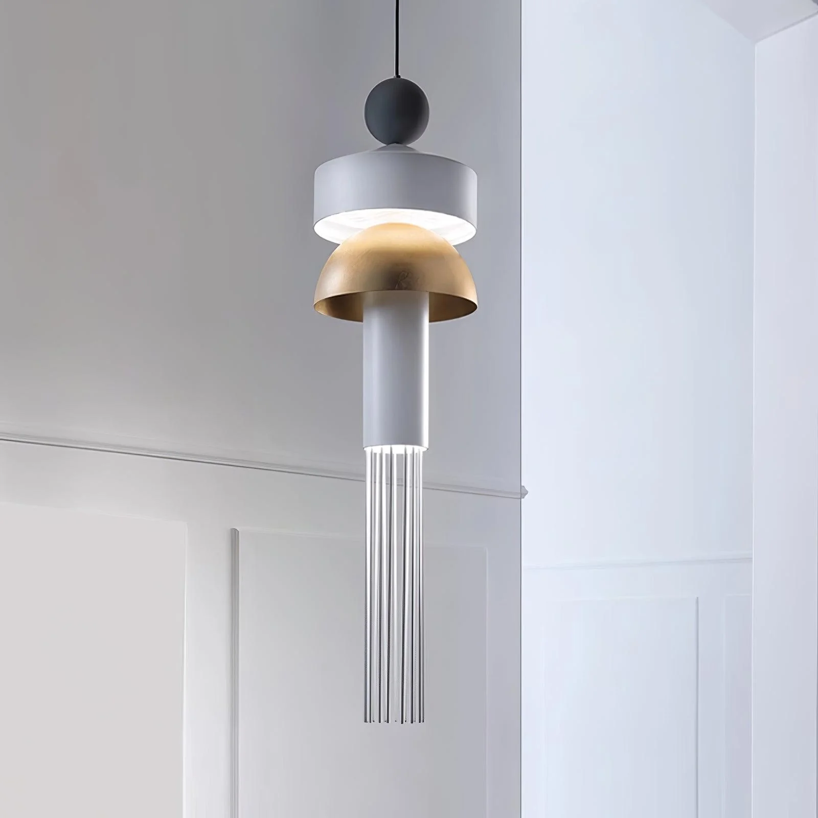 Metal Glass Pendant Light - Image 5