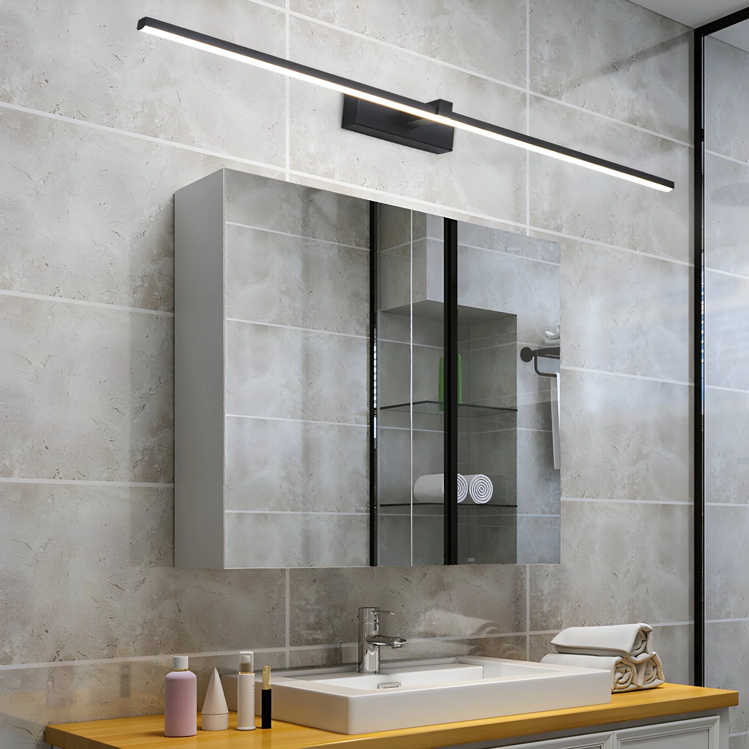 Metal Linear Mirror Wall Light - Image 10