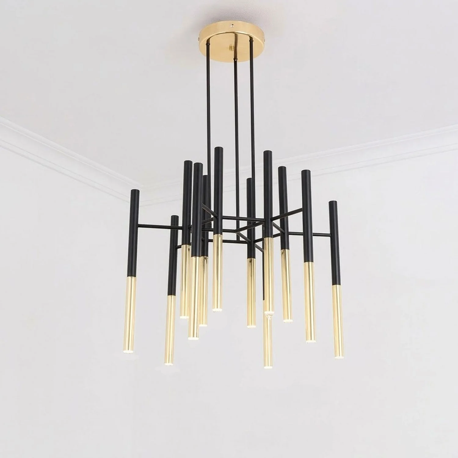 Metal Tubular Chandelier - Image 13
