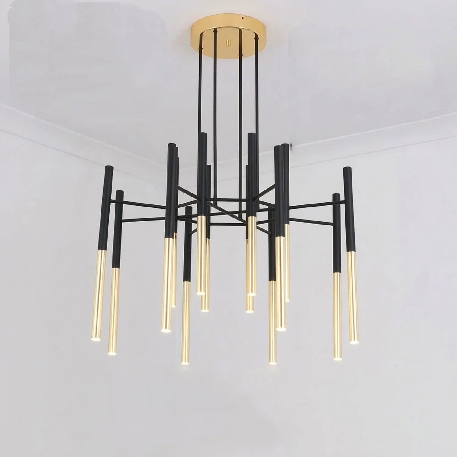 Metal Tubular Chandelier - Image 14