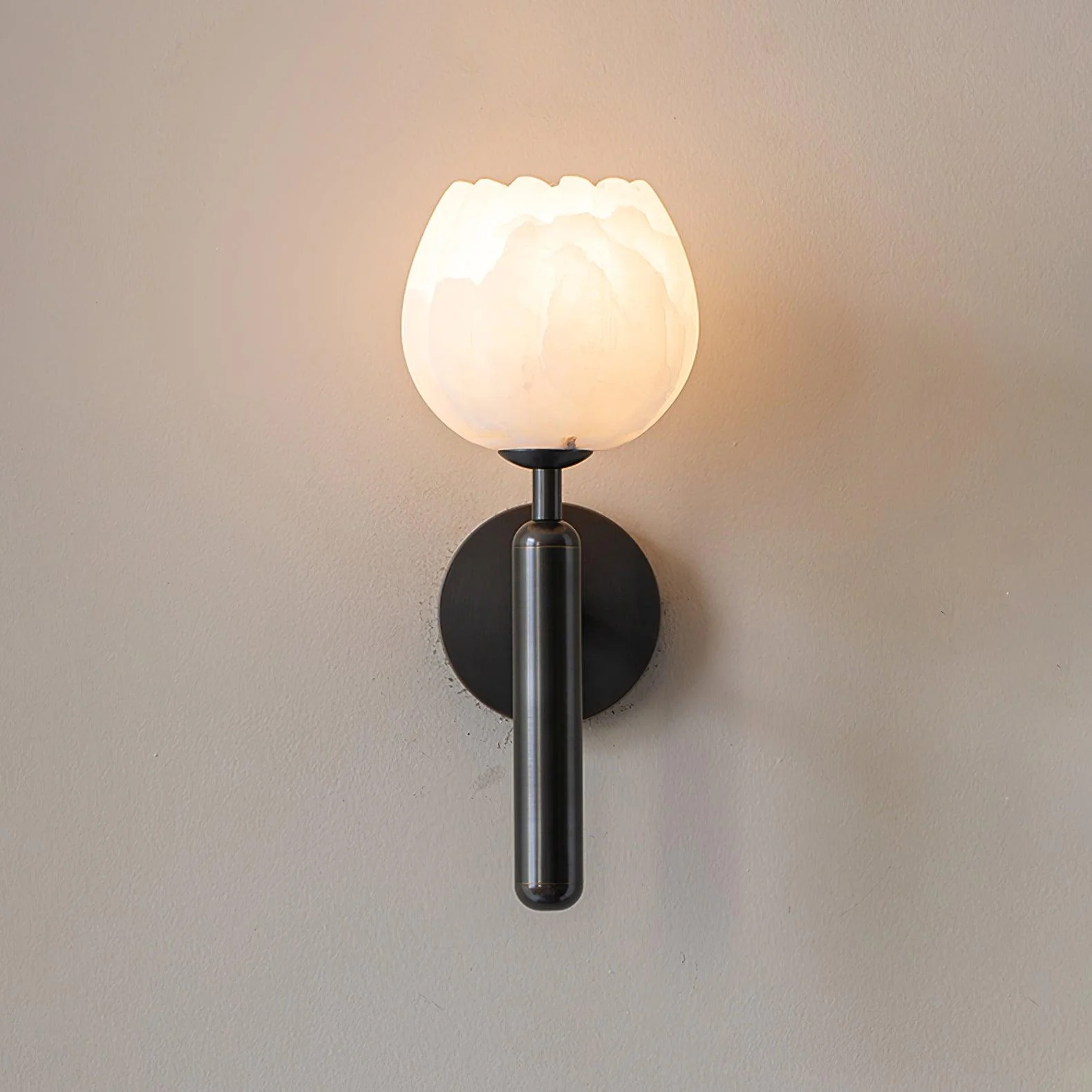 Mian Alabaster Plug-in Wall Lamp - Image 12