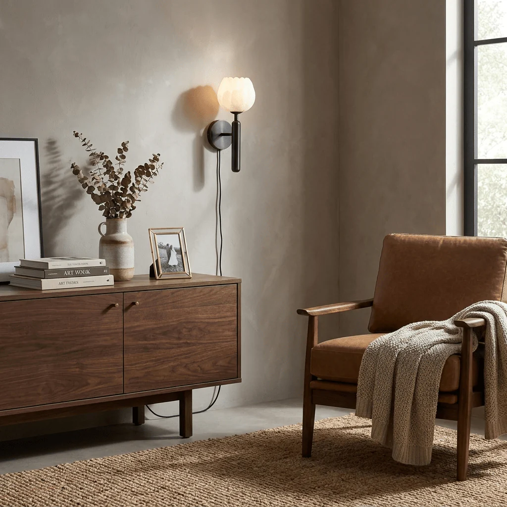 Mian Alabaster Plug-in Wall Lamp - Image 4