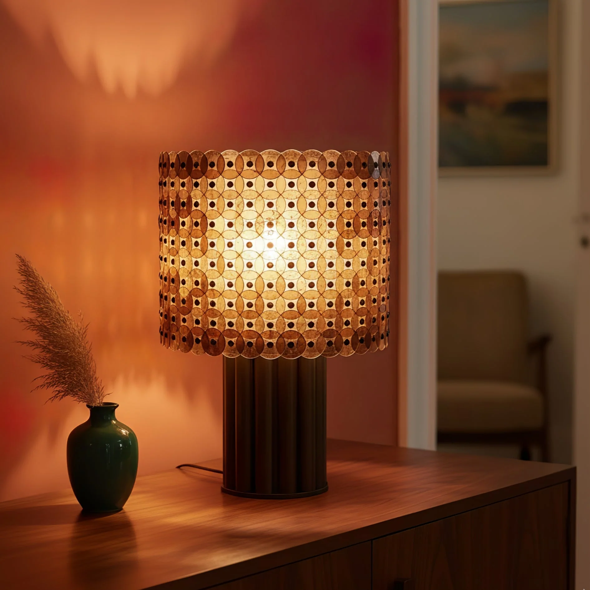 Mica Disc Lattice Table Lamp - Image 8