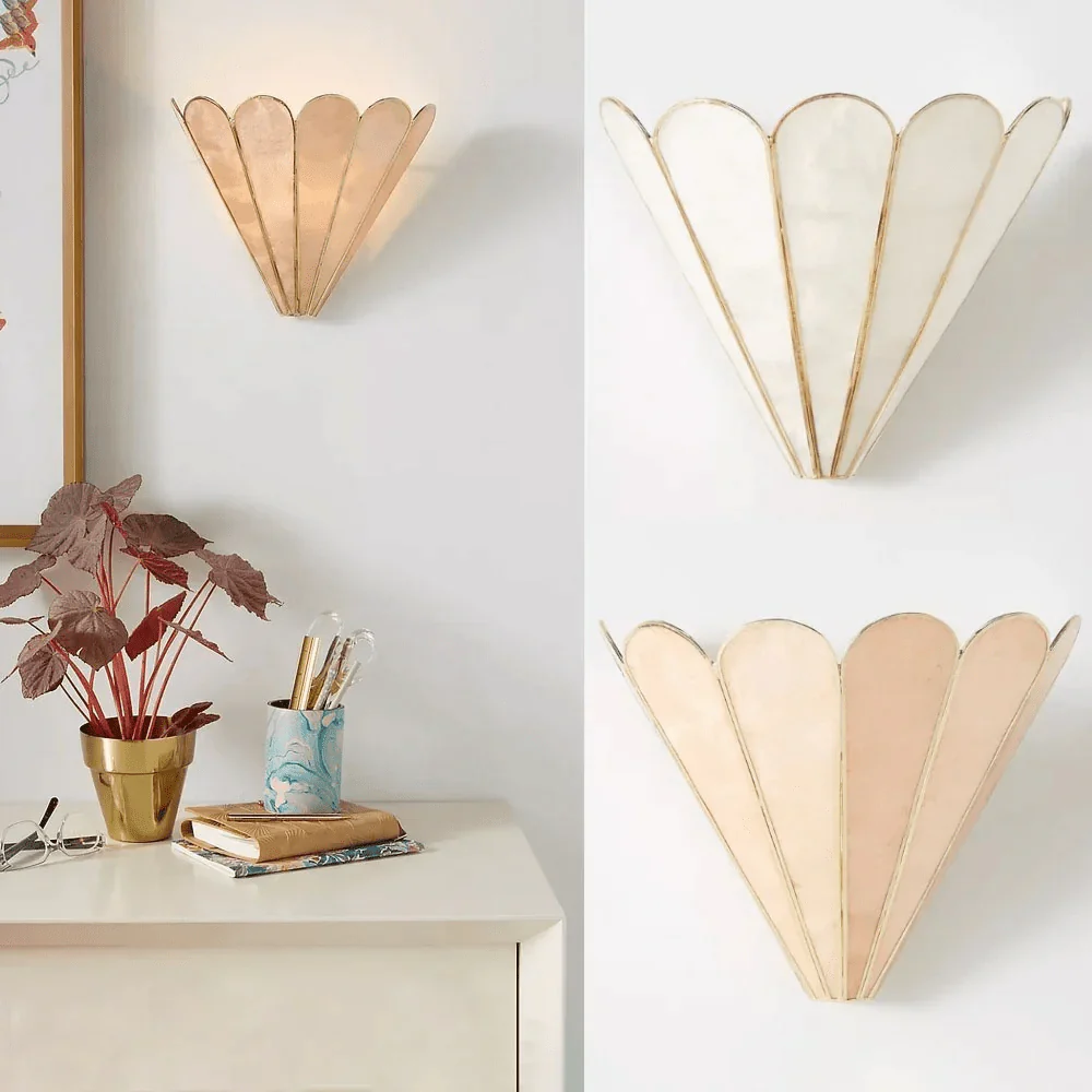 Mica Shell Petal Wall Lamp - Image 11