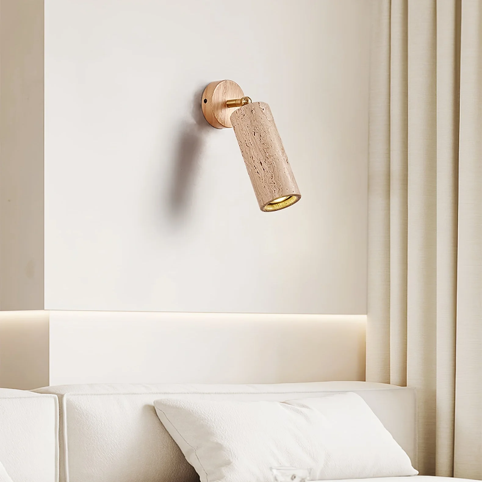 Milo Travertine Wall Spotlight - Image 2
