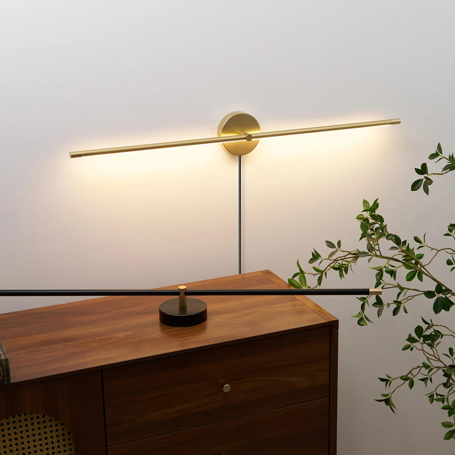 Minimalist Linear LED Plug-in Wall Lamp - Image 2