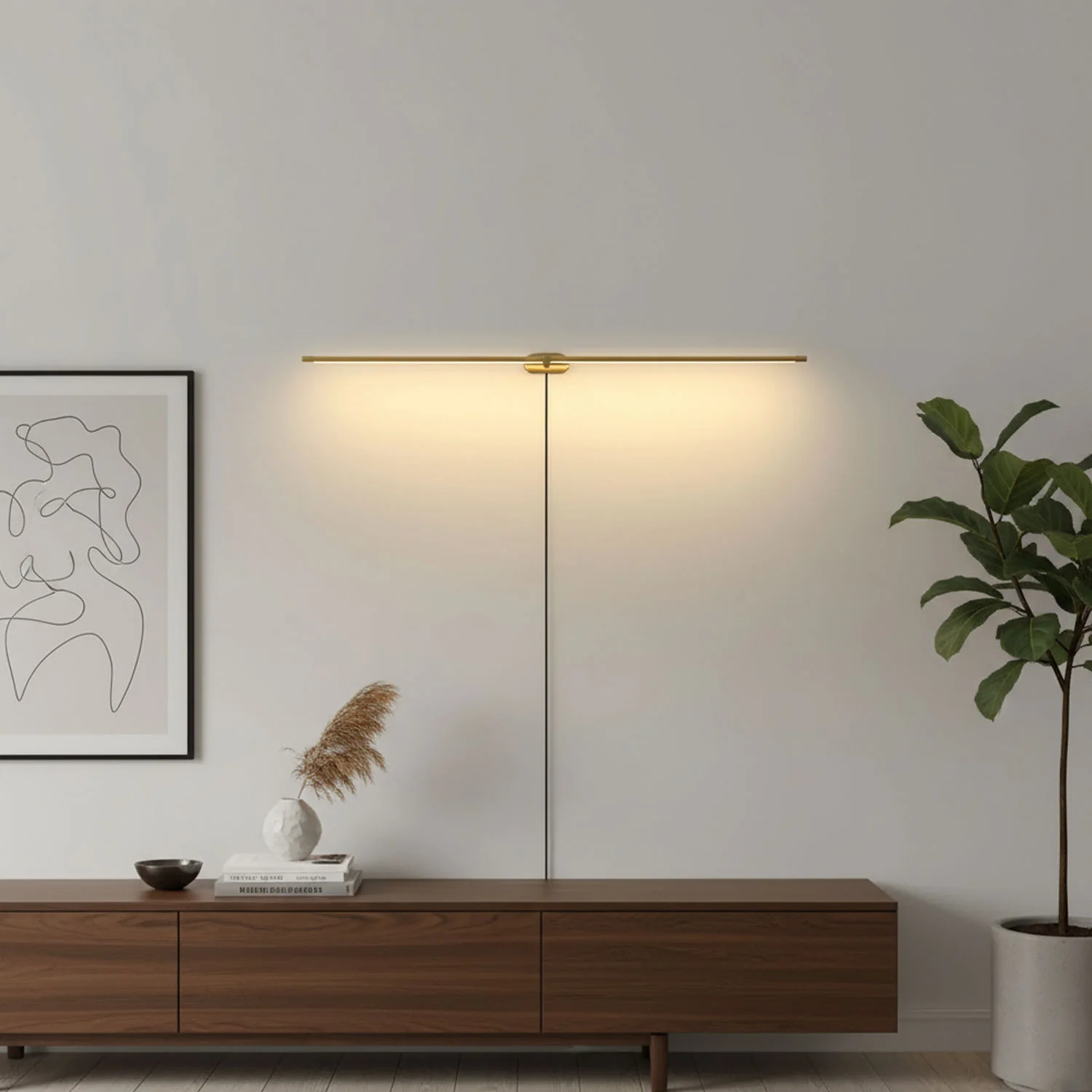 Minimalist Linear Plug-in Wall Lamp - Image 9