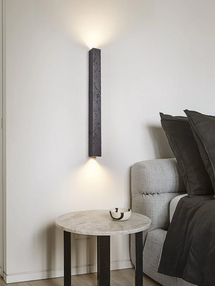 Minimalist Stone Finish Wall Lamp - Image 13