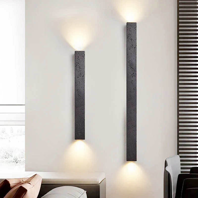 Minimalist Stone Finish Wall Lamp - Image 2