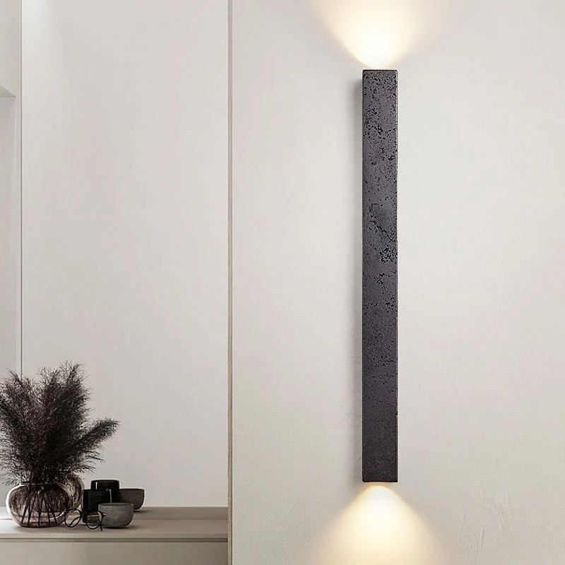 Minimalist Stone Finish Wall Lamp - Image 4