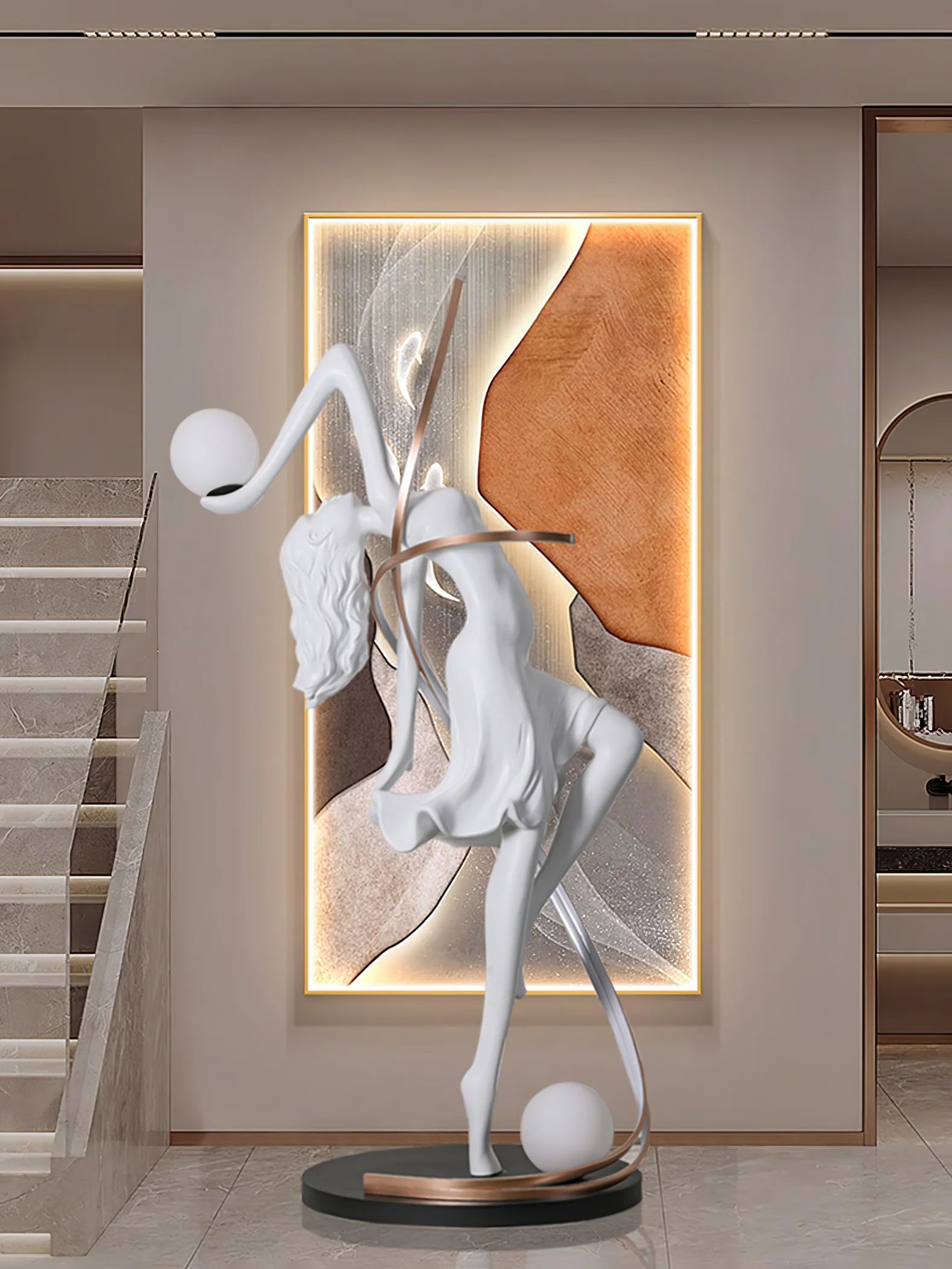 Misha Goddess Statue Floor Lamp - Image 12