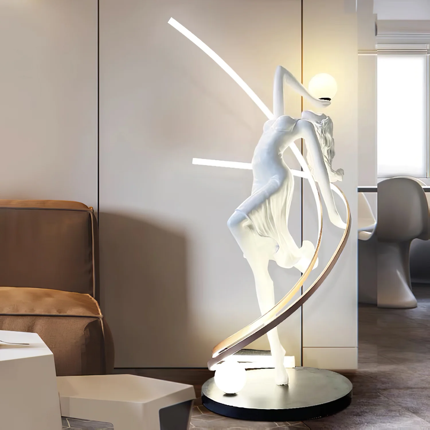 Misha Goddess Statue Floor Lamp - Image 19