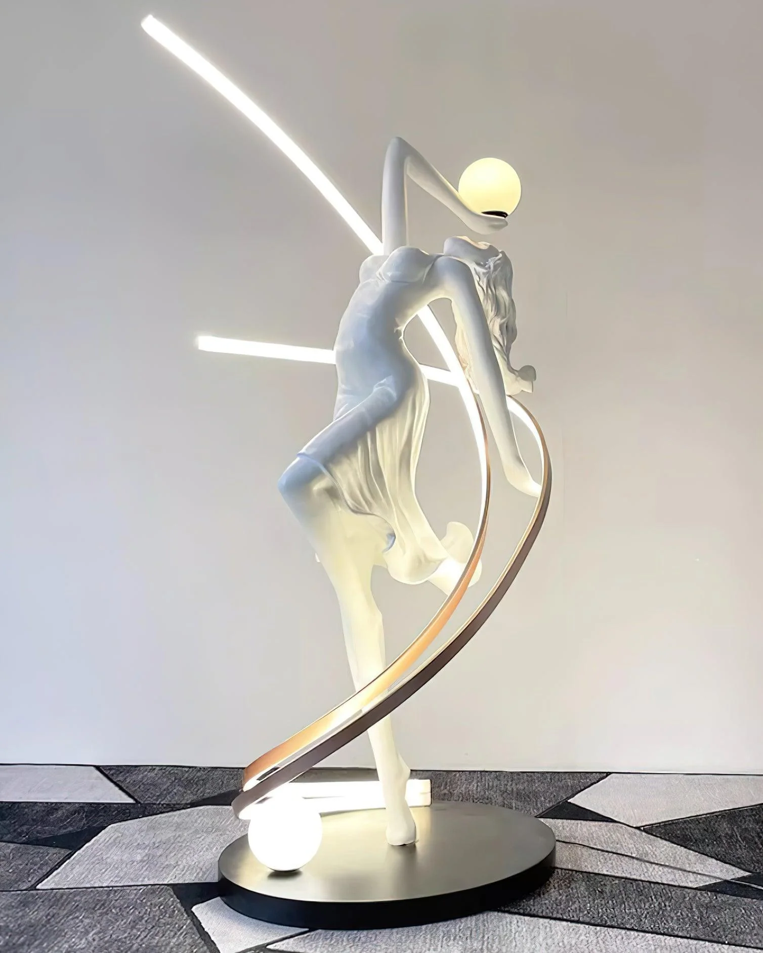 Misha Goddess Statue Floor Lamp - Image 20