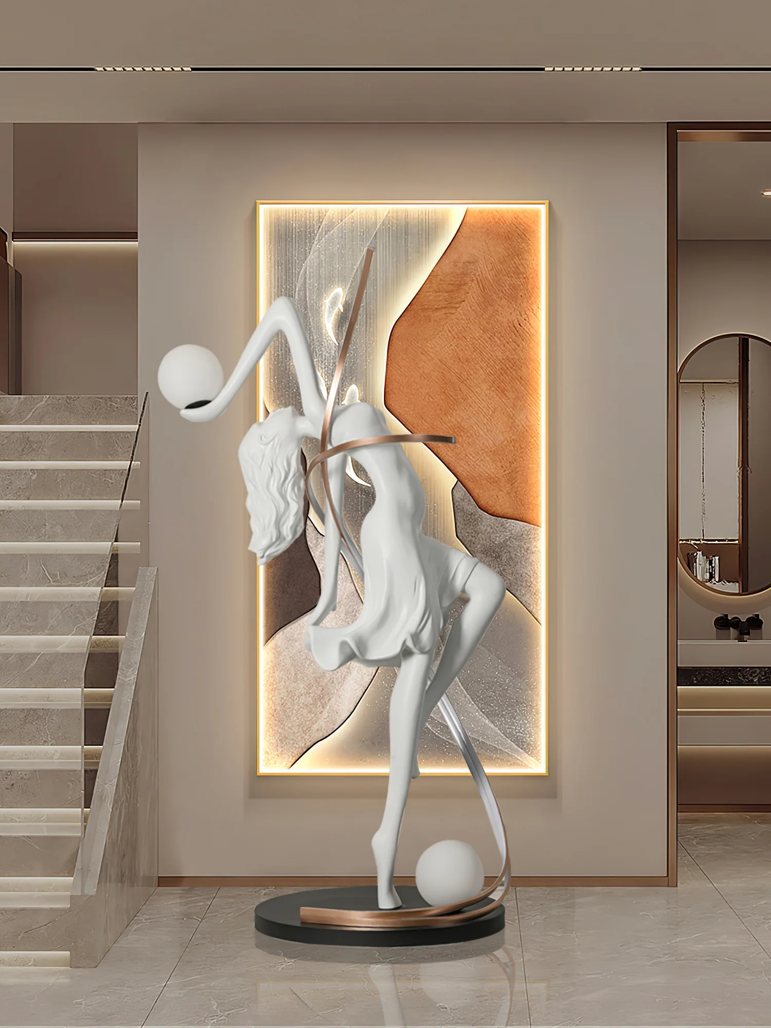 Misha Goddess Statue Floor Lamp - Image 21