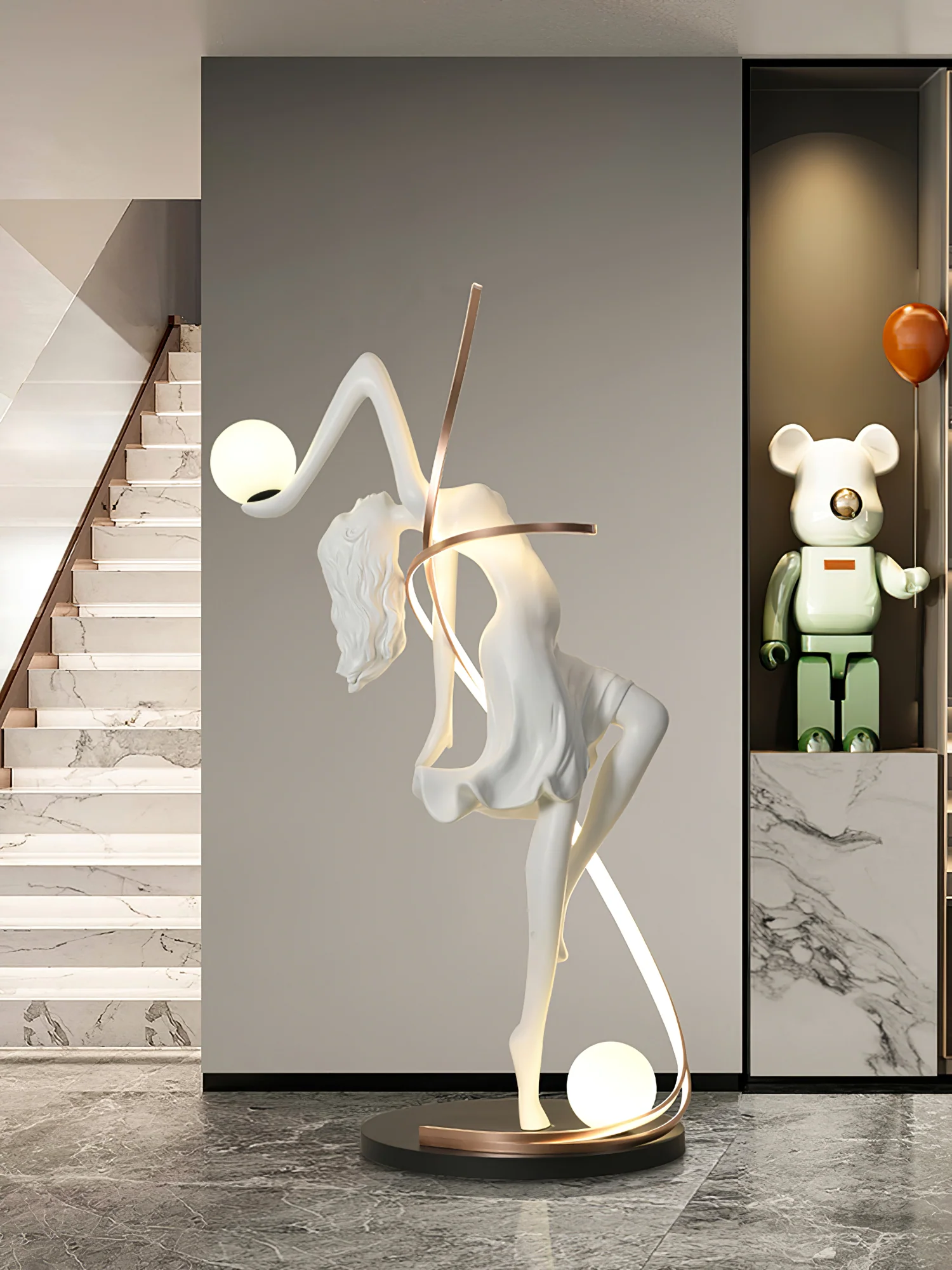 Misha Goddess Statue Floor Lamp - Image 22