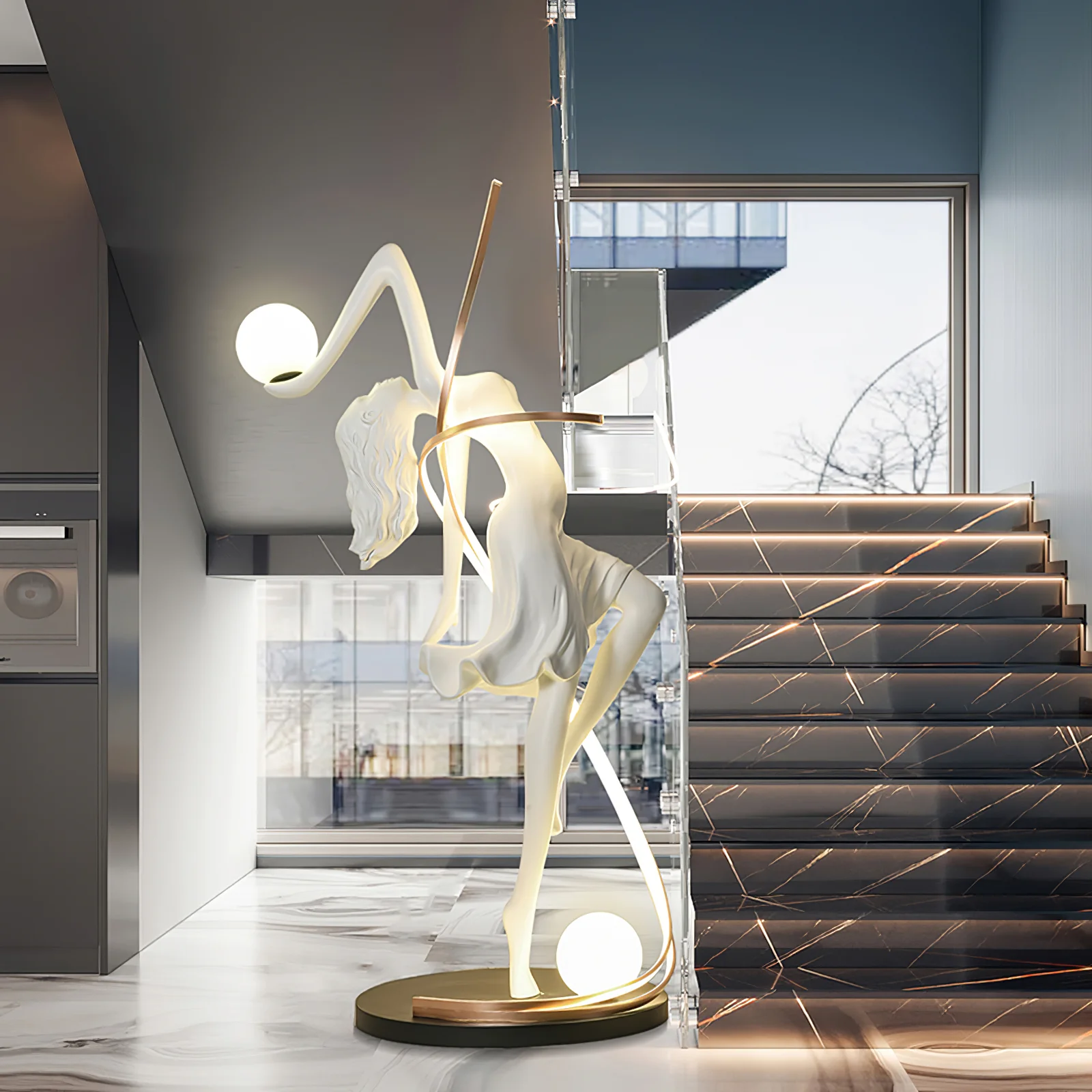 Misha Goddess Statue Floor Lamp - Image 23
