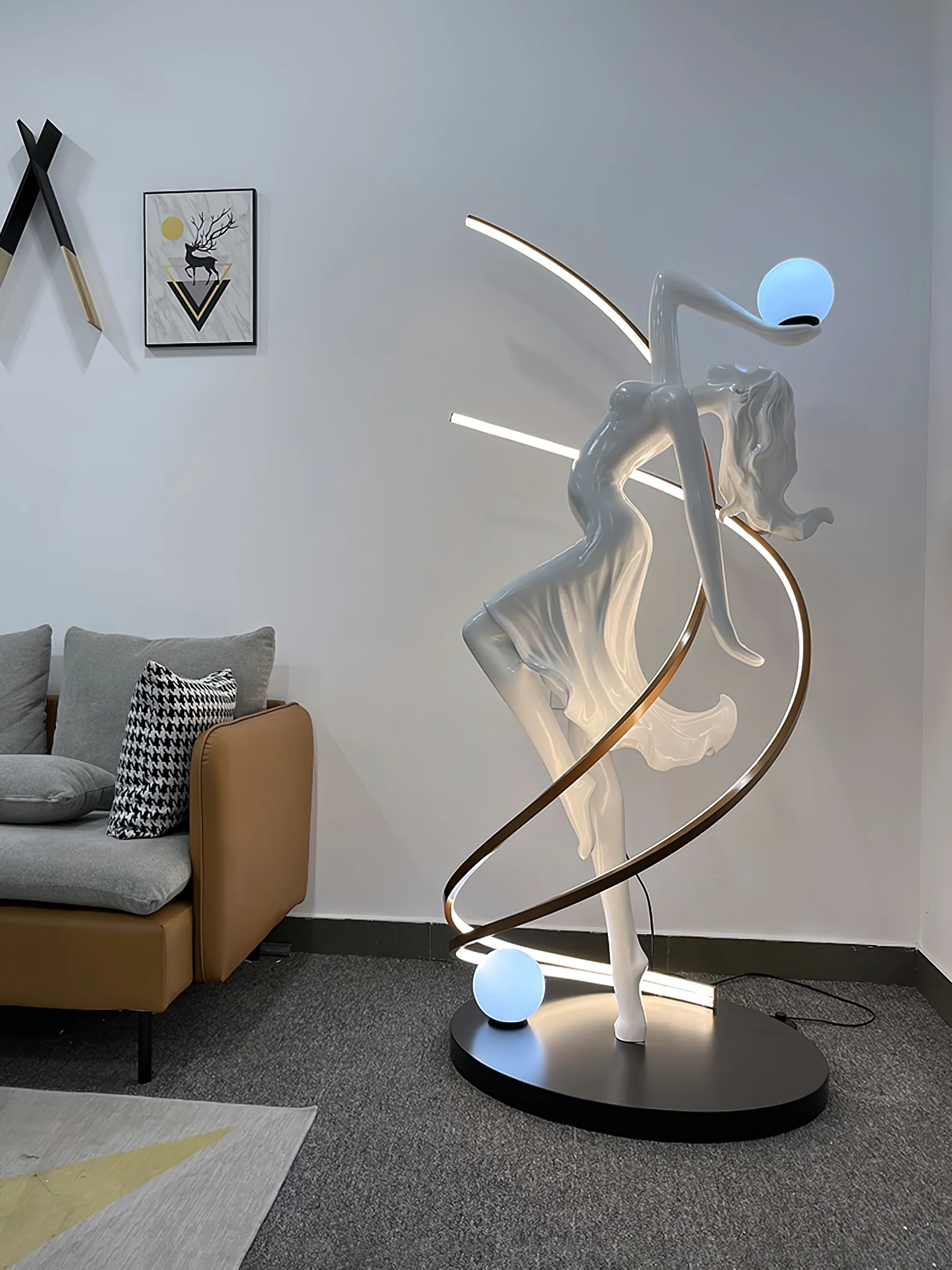 Misha Goddess Statue Floor Lamp - Image 25