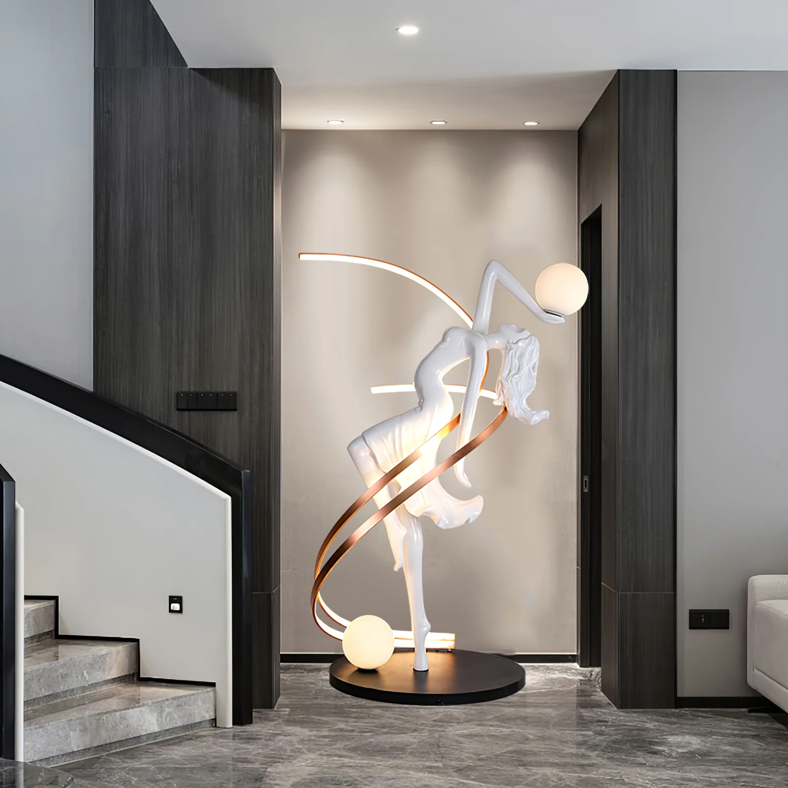 Misha Goddess Statue Floor Lamp - Image 26