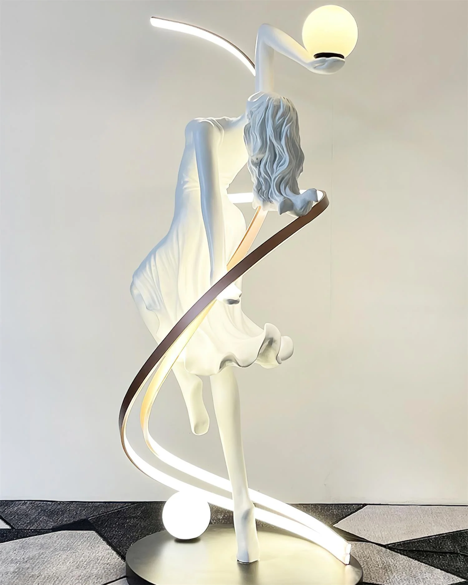Misha Goddess Statue Floor Lamp - Image 29