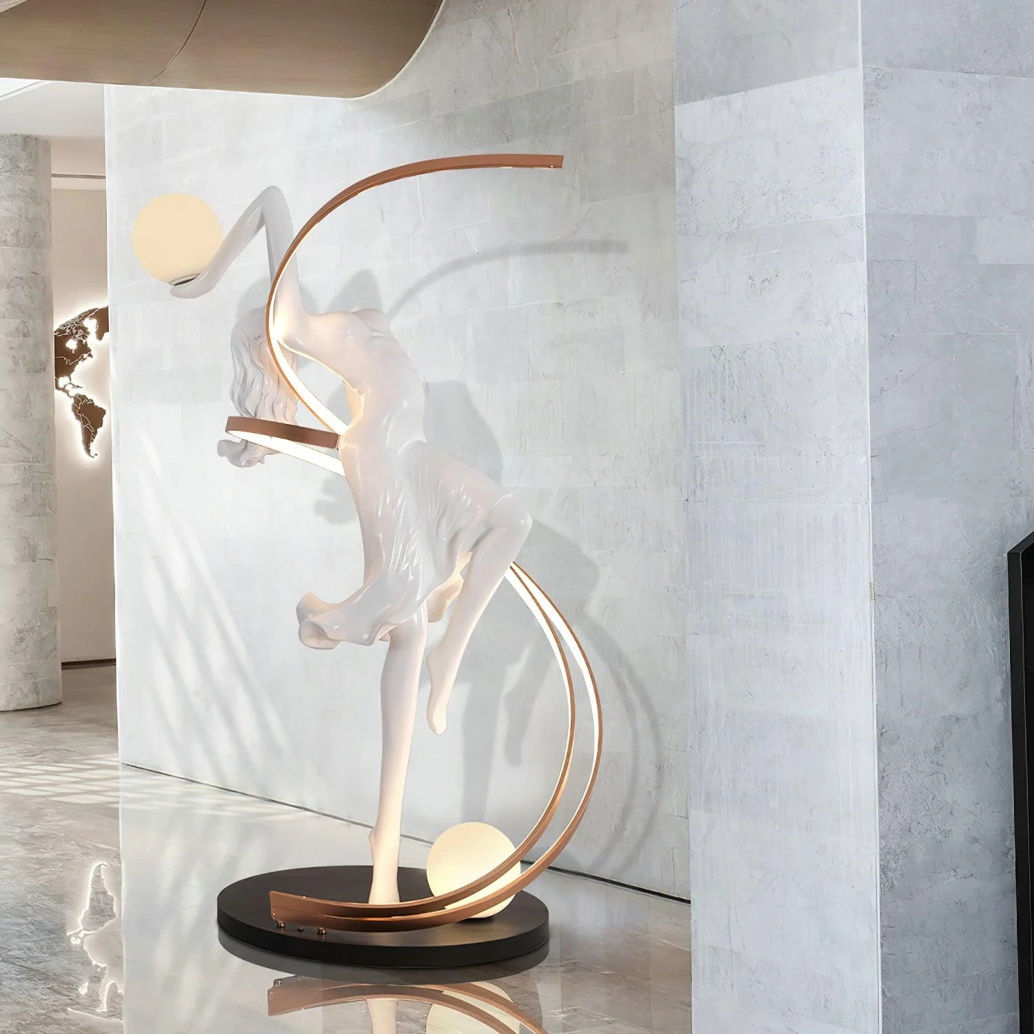 Misha Goddess Statue Floor Lamp - Image 3