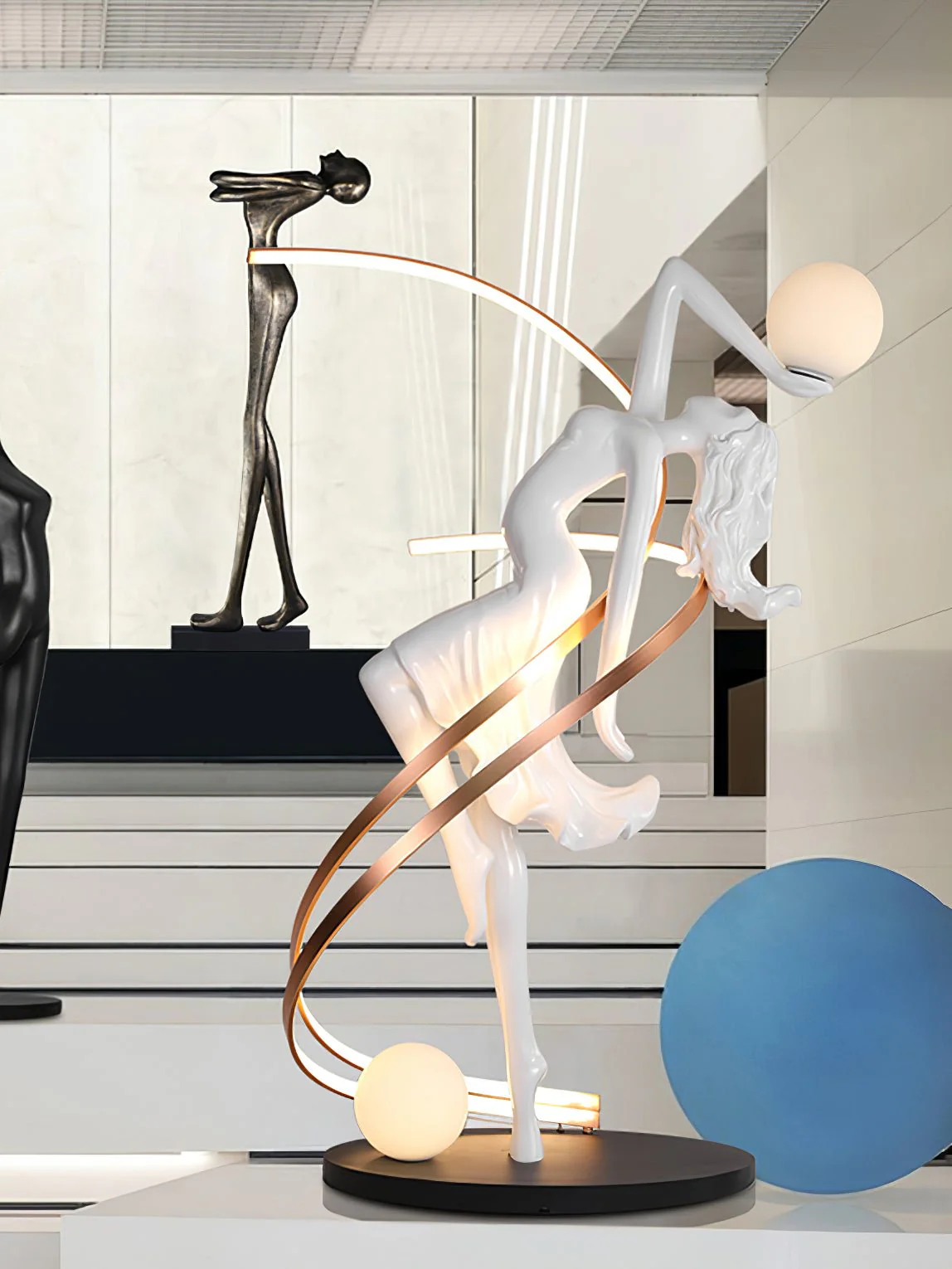 Misha Goddess Statue Floor Lamp - Image 4