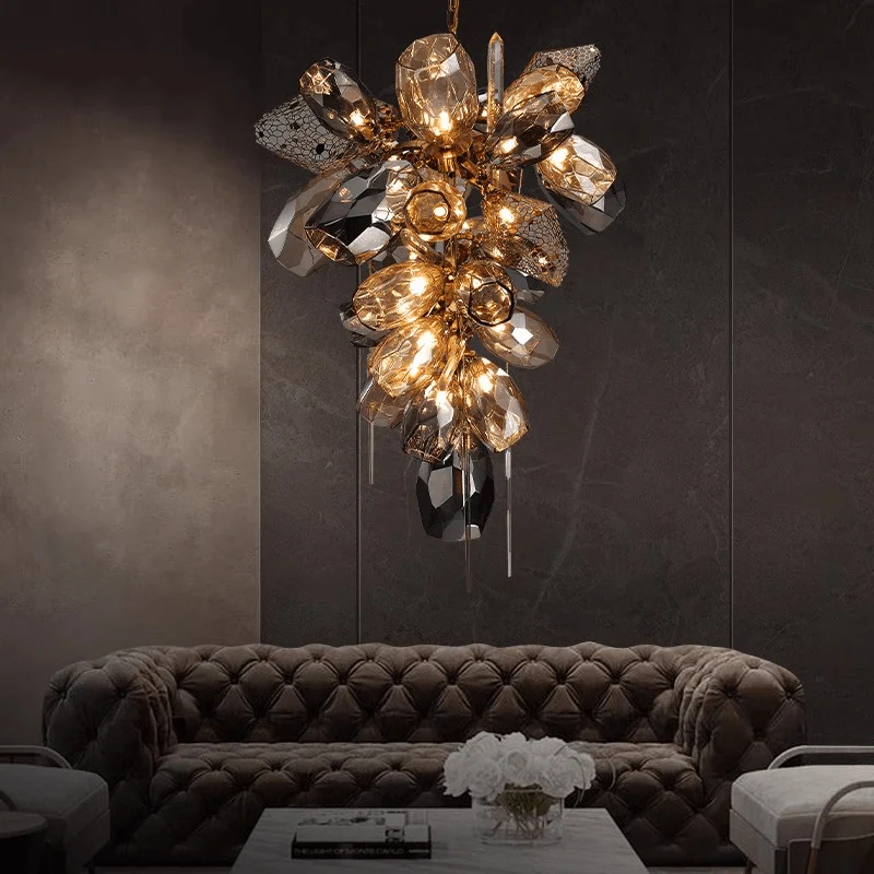 Modern Art Glass Crystal Chandelier - Image 2