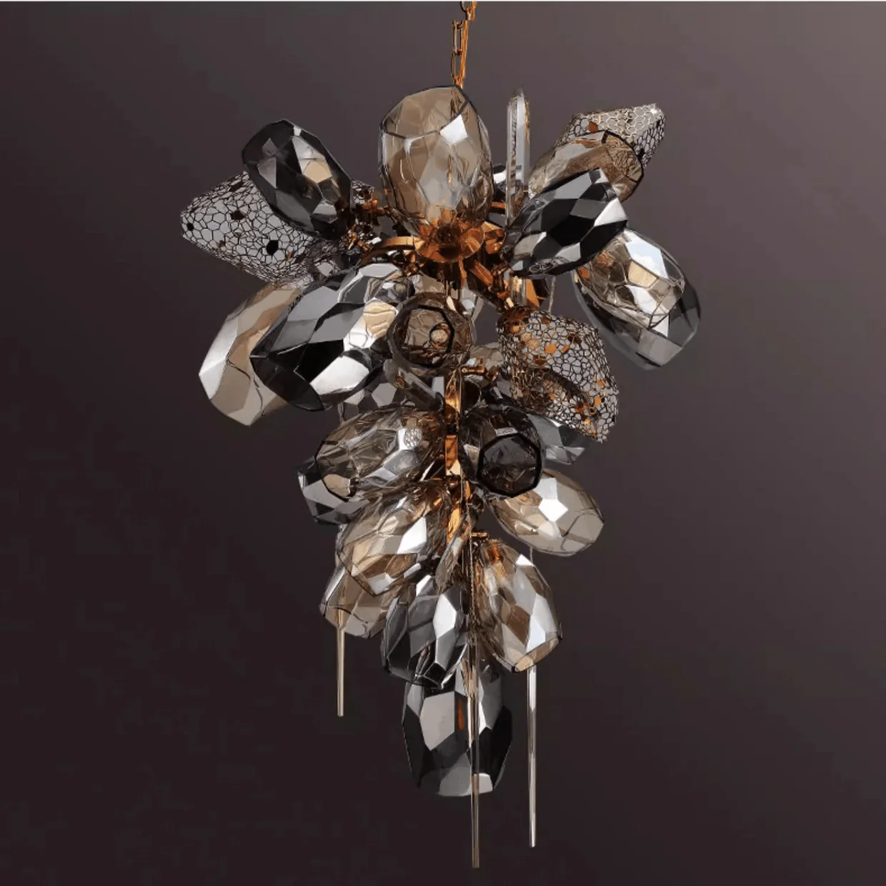 Modern Art Glass Crystal Chandelier - Image 5