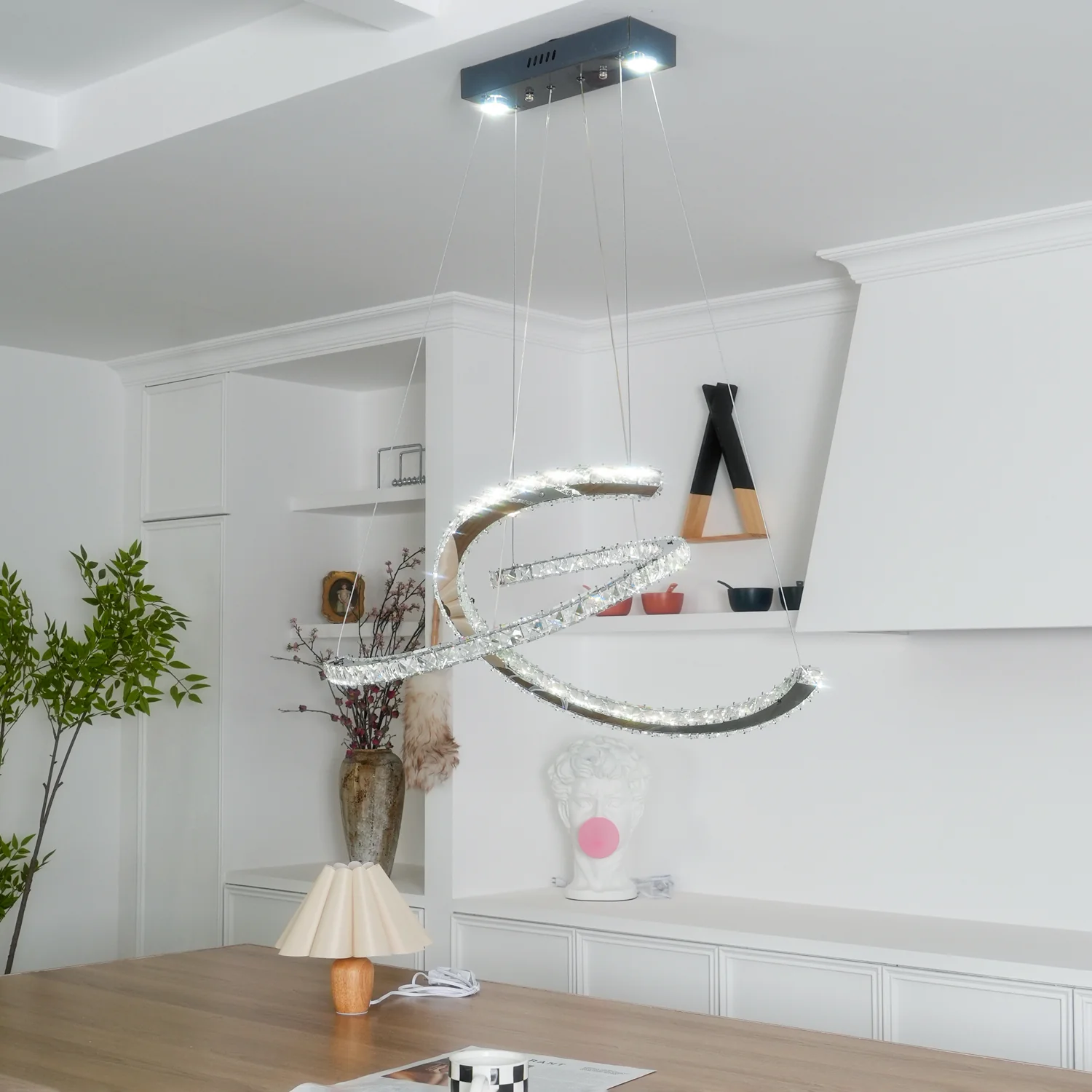 Modern Crystal Double C Chandelier - Image 30