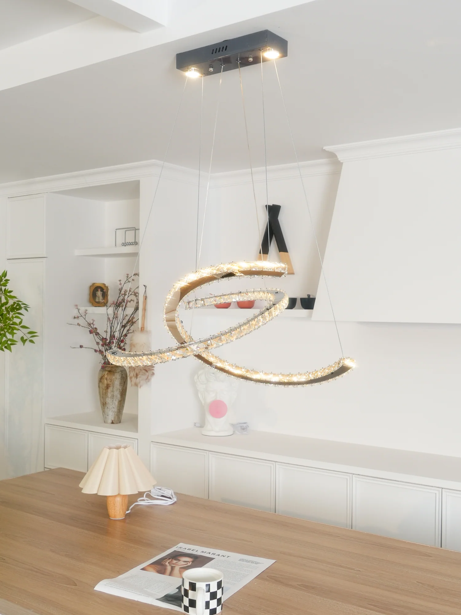 Modern Crystal Double C Chandelier - Image 31