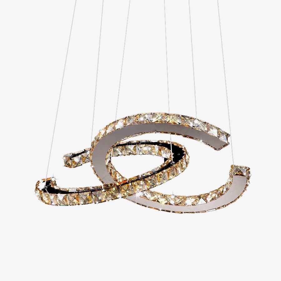 Modern Crystal Double C Chandelier - Image 44