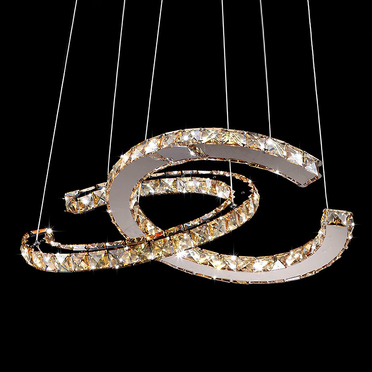 Modern Crystal Double C Chandelier - Image 45