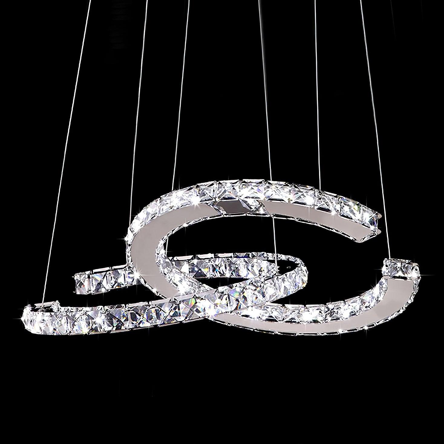 Modern Crystal Double C Chandelier - Image 46