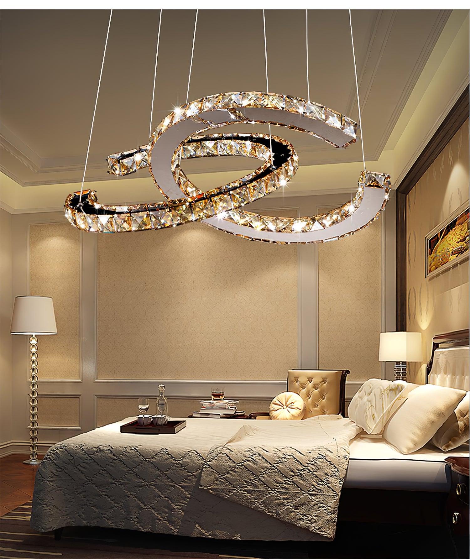 Modern Crystal Double C Chandelier - Image 49
