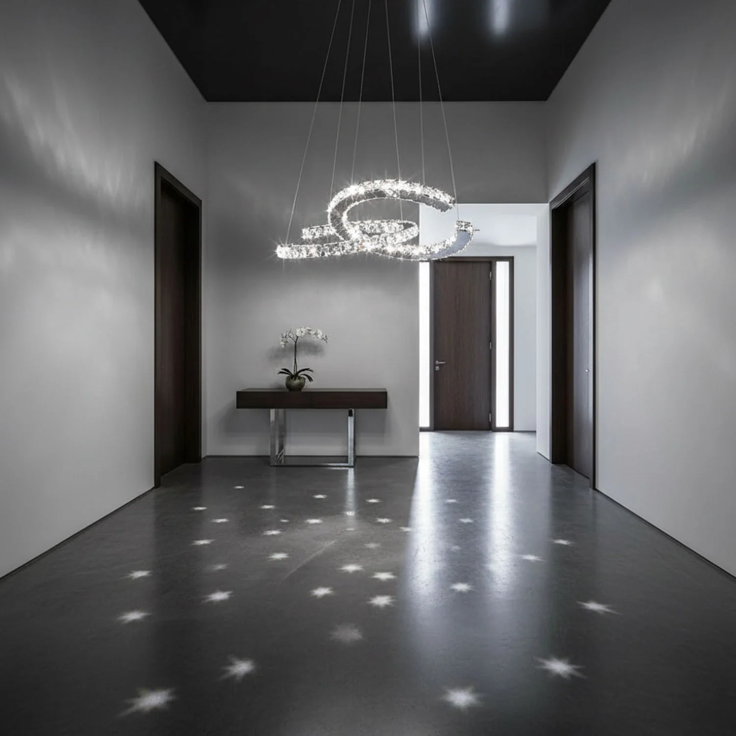 Modern Crystal Double C Chandelier - Image 6