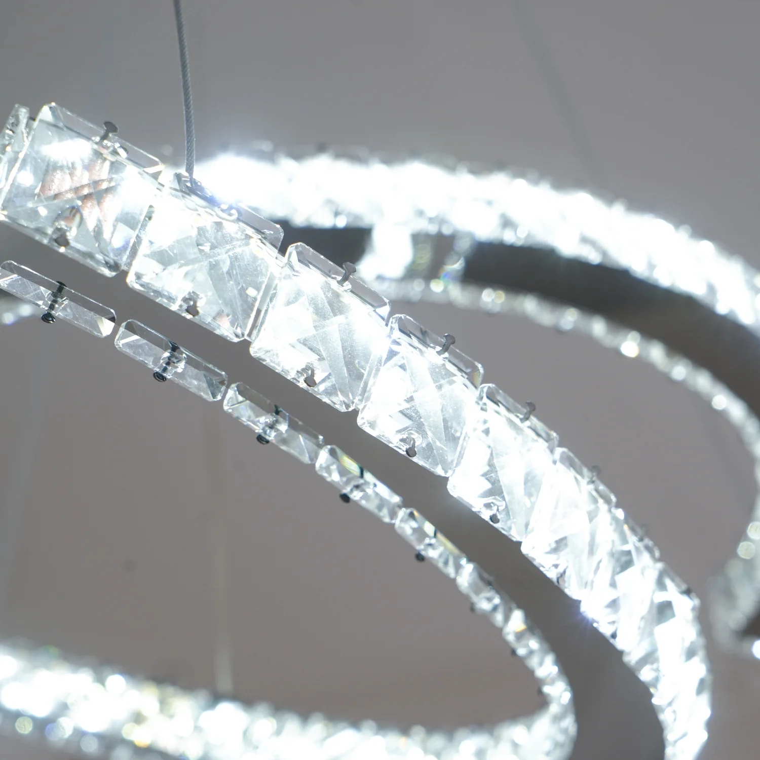 Modern Crystal Double C Chandelier - Image 64