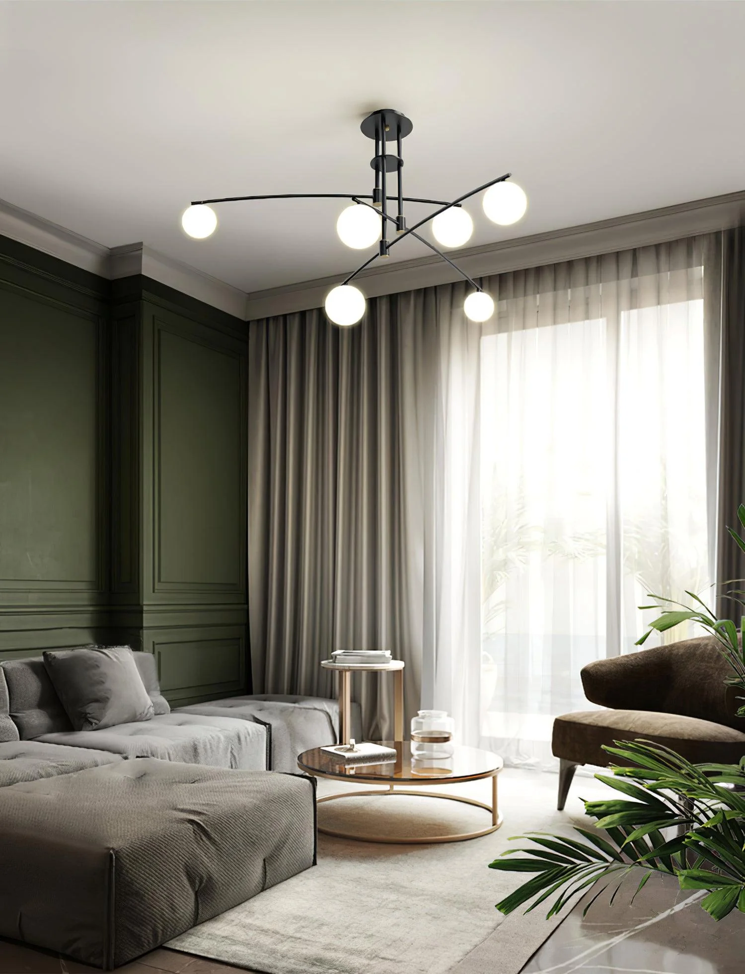 Modern Long Arm Chandelier - Image 13