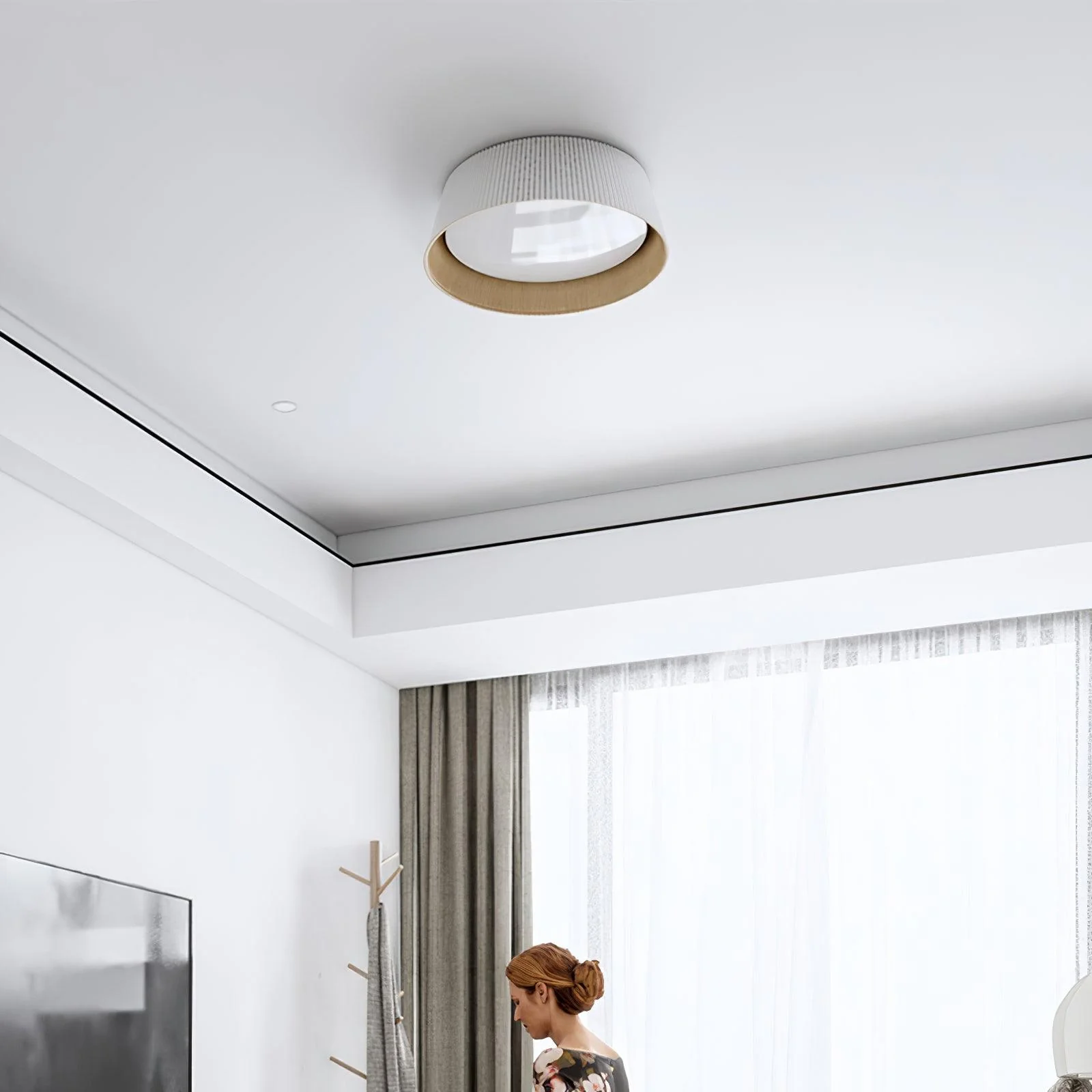 Modern Ribbed Ceiling Light - Image 11