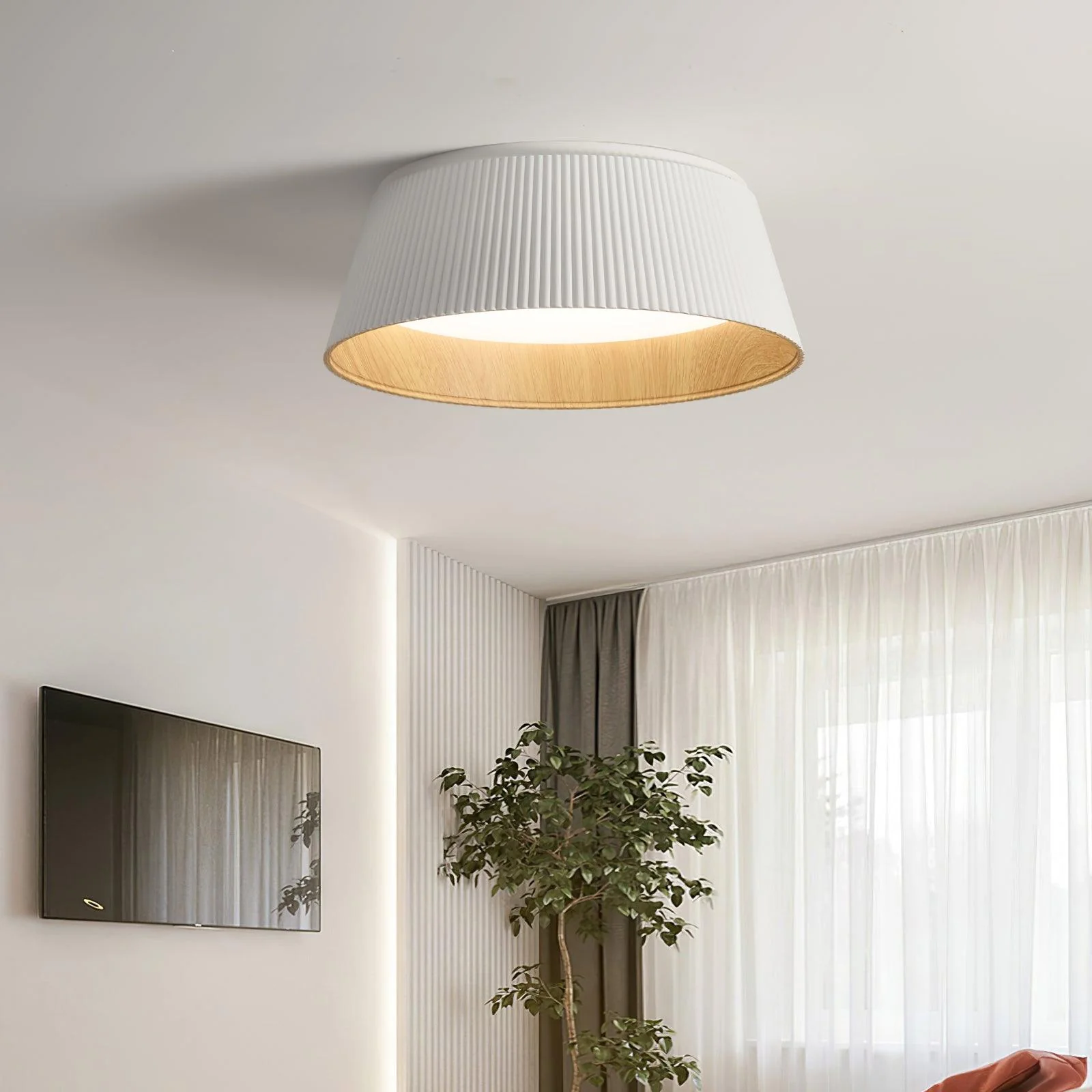 Modern Ribbed Ceiling Light - Image 38