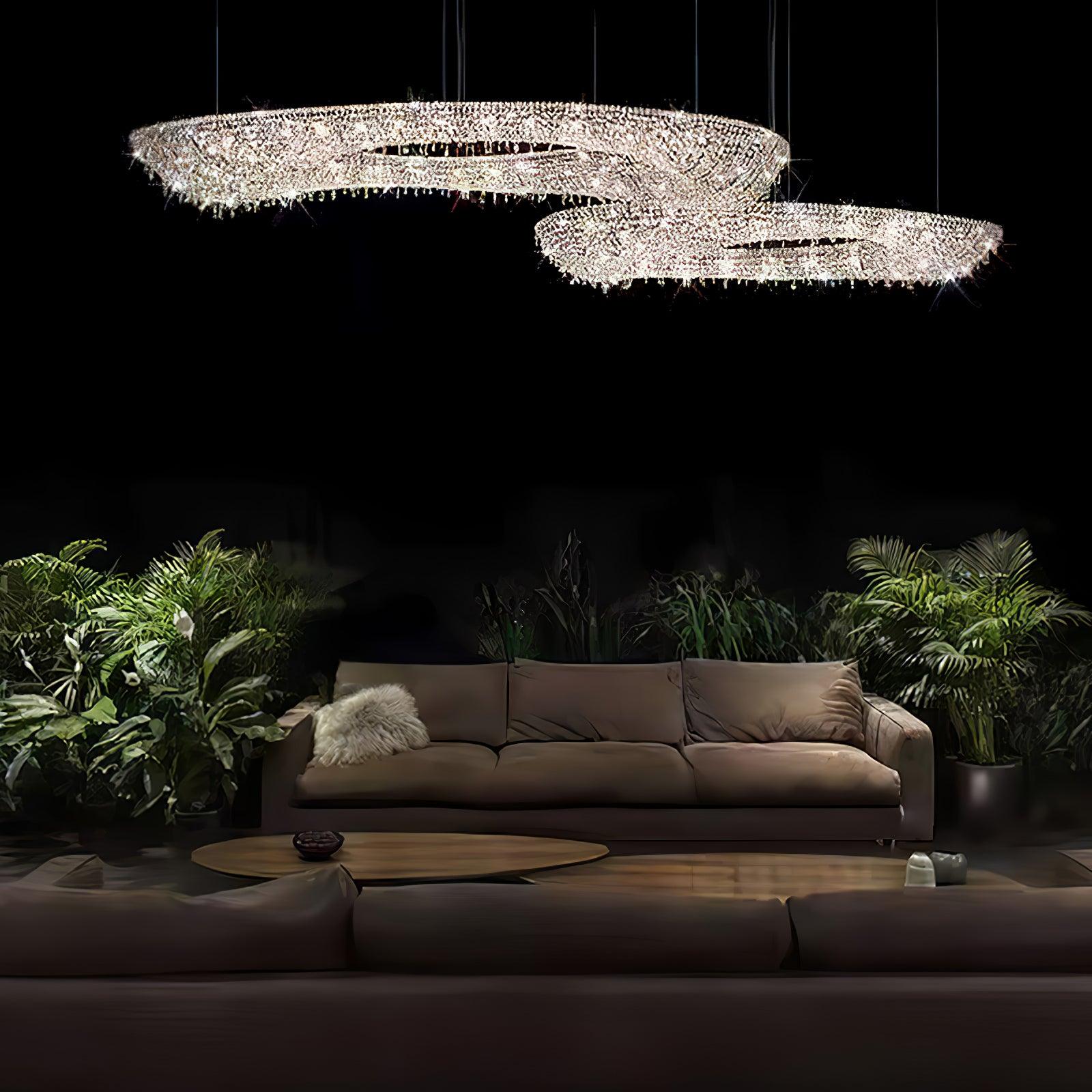 Modern Round Crystal Chandelier - Image 12
