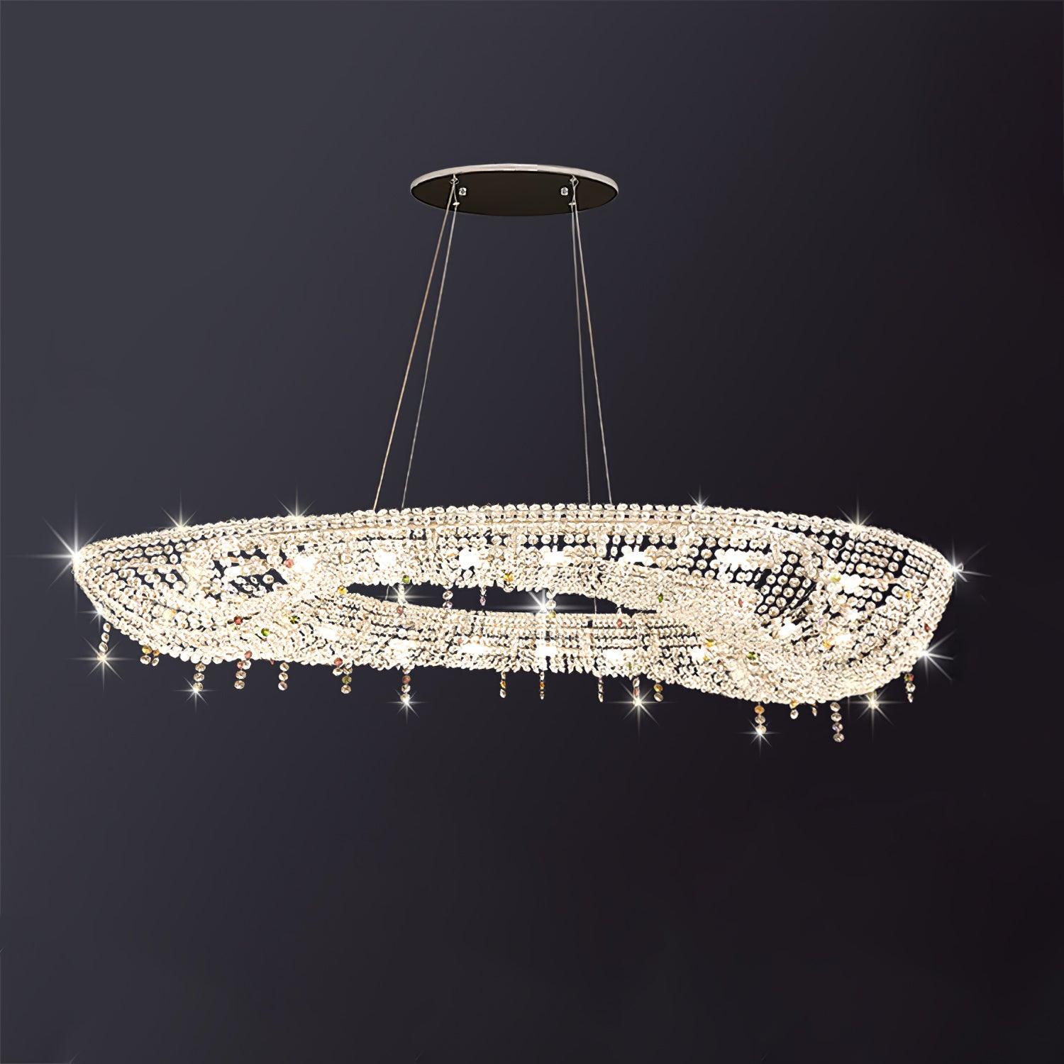 Modern Round Crystal Chandelier - Image 16