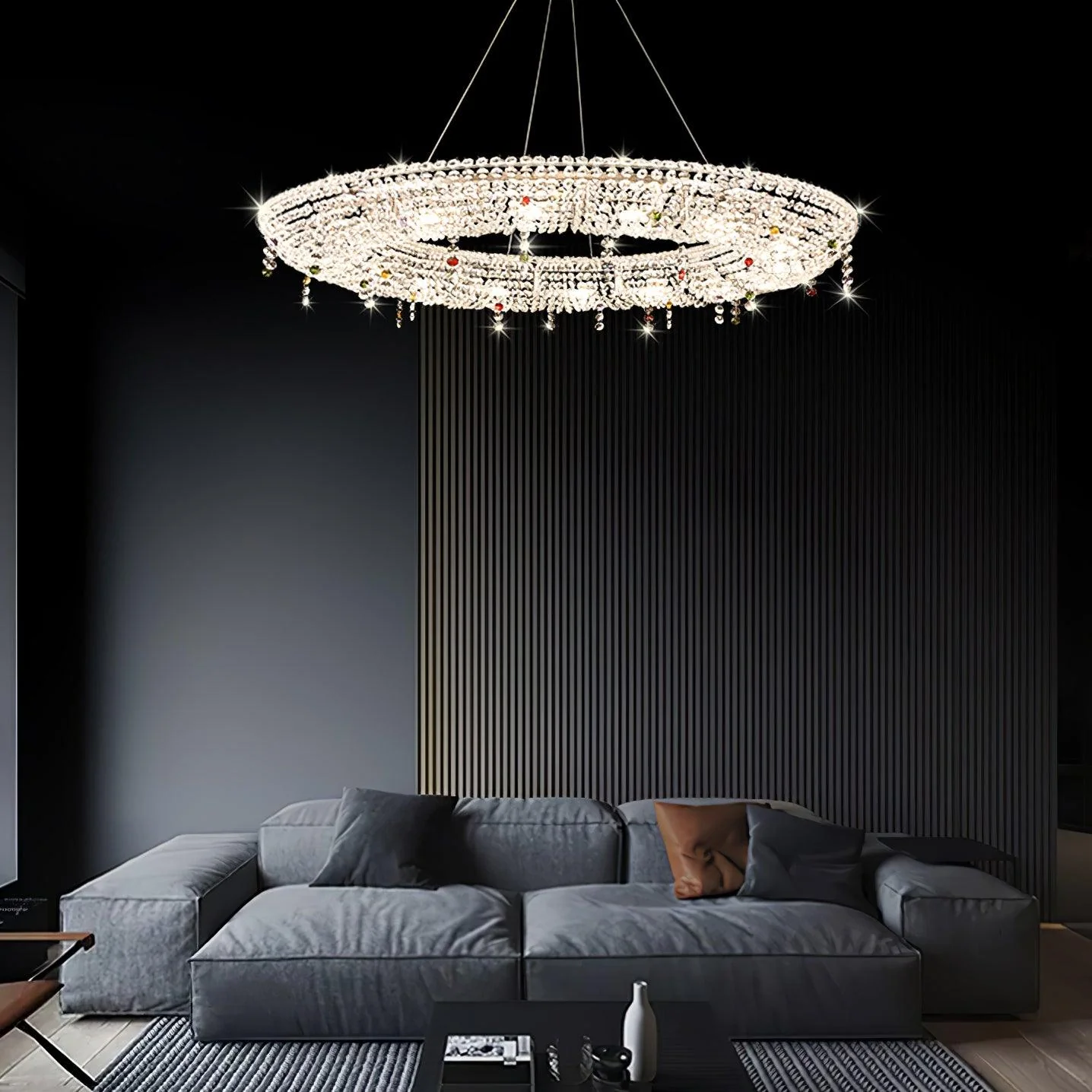 Modern Round Crystal Chandelier - Image 23